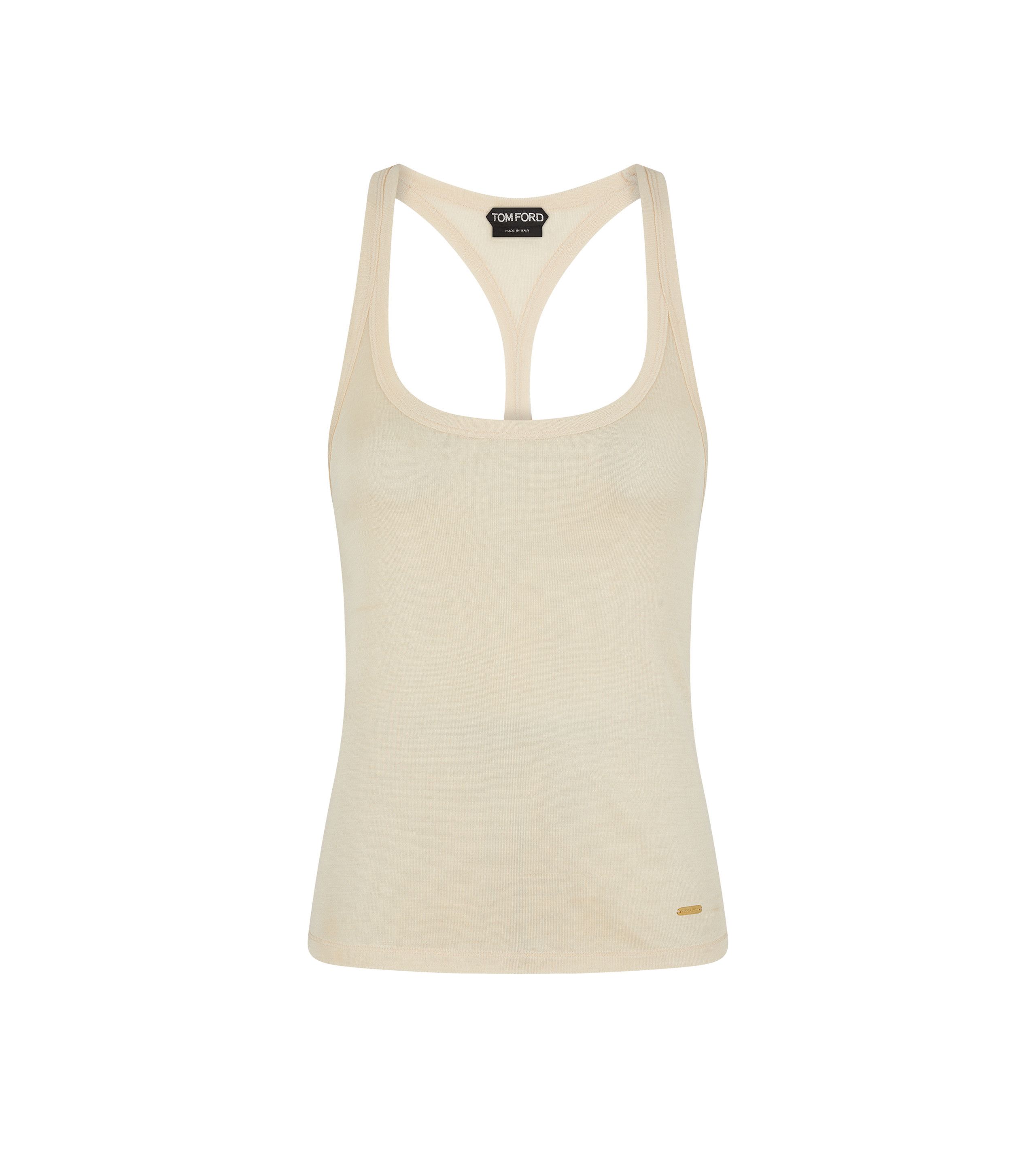 Tom Ford o1w1db10525 TSJ565 Tank Top in Ivory Size XS / US 0-2 / IT 36-38 - 1 Thumbnail