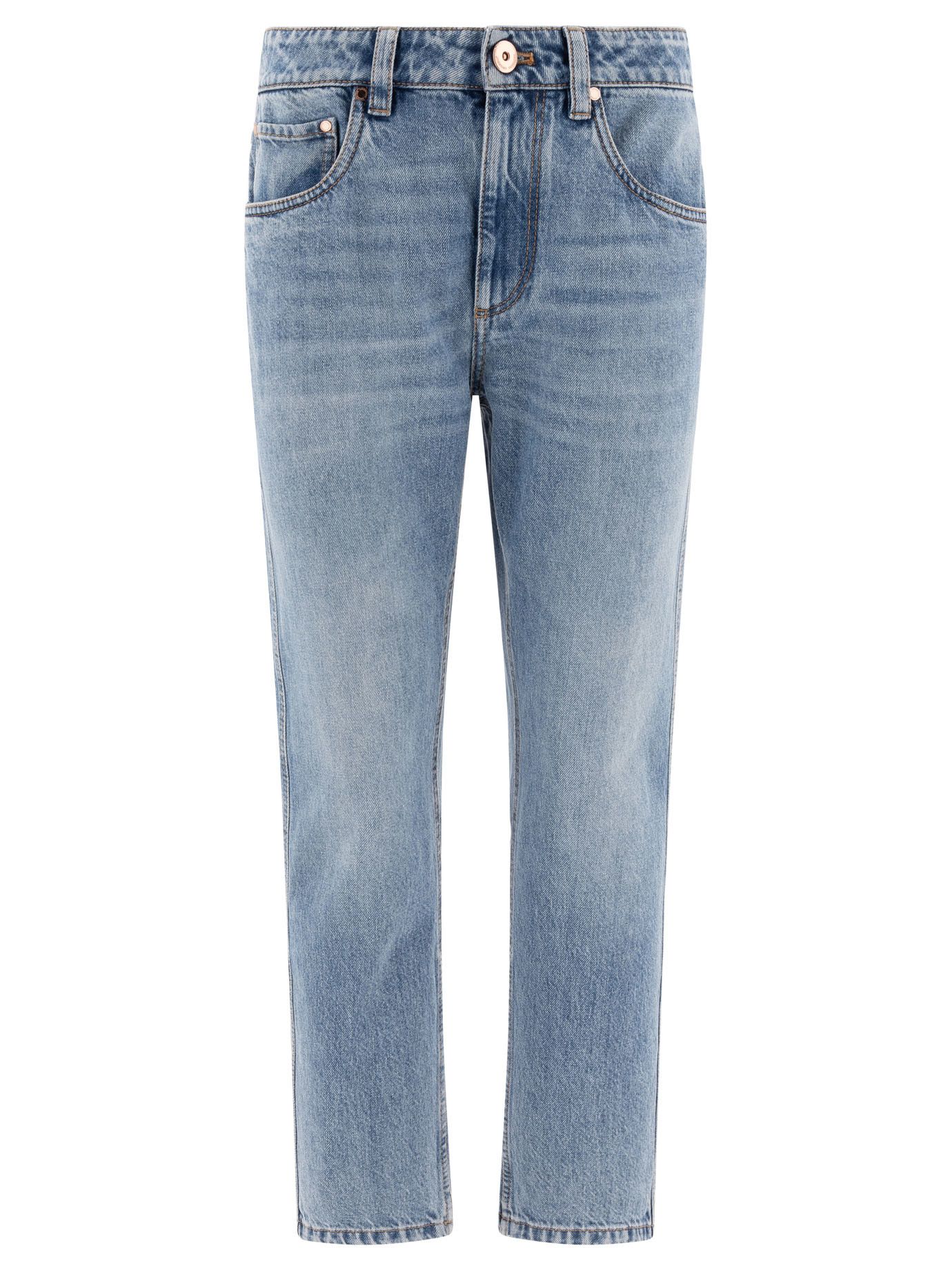 デニム・ジーパン BRUNELLO CUCINELLI Woman Jeans Blue MH192P5565 C8982 Contemporary Loose trousers for Woman in Medium Denim