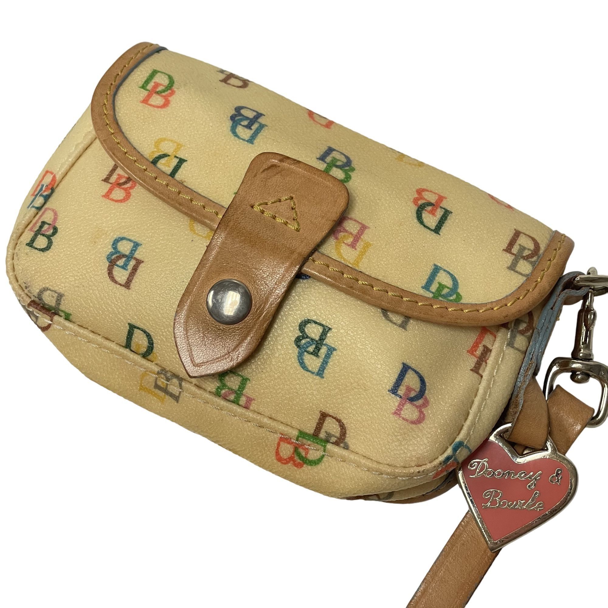 Dooney & Bourke Vtg Dooney & Bourke Rainbow Signature LOGO Wristlet Size ONE SIZE - 4 Thumbnail