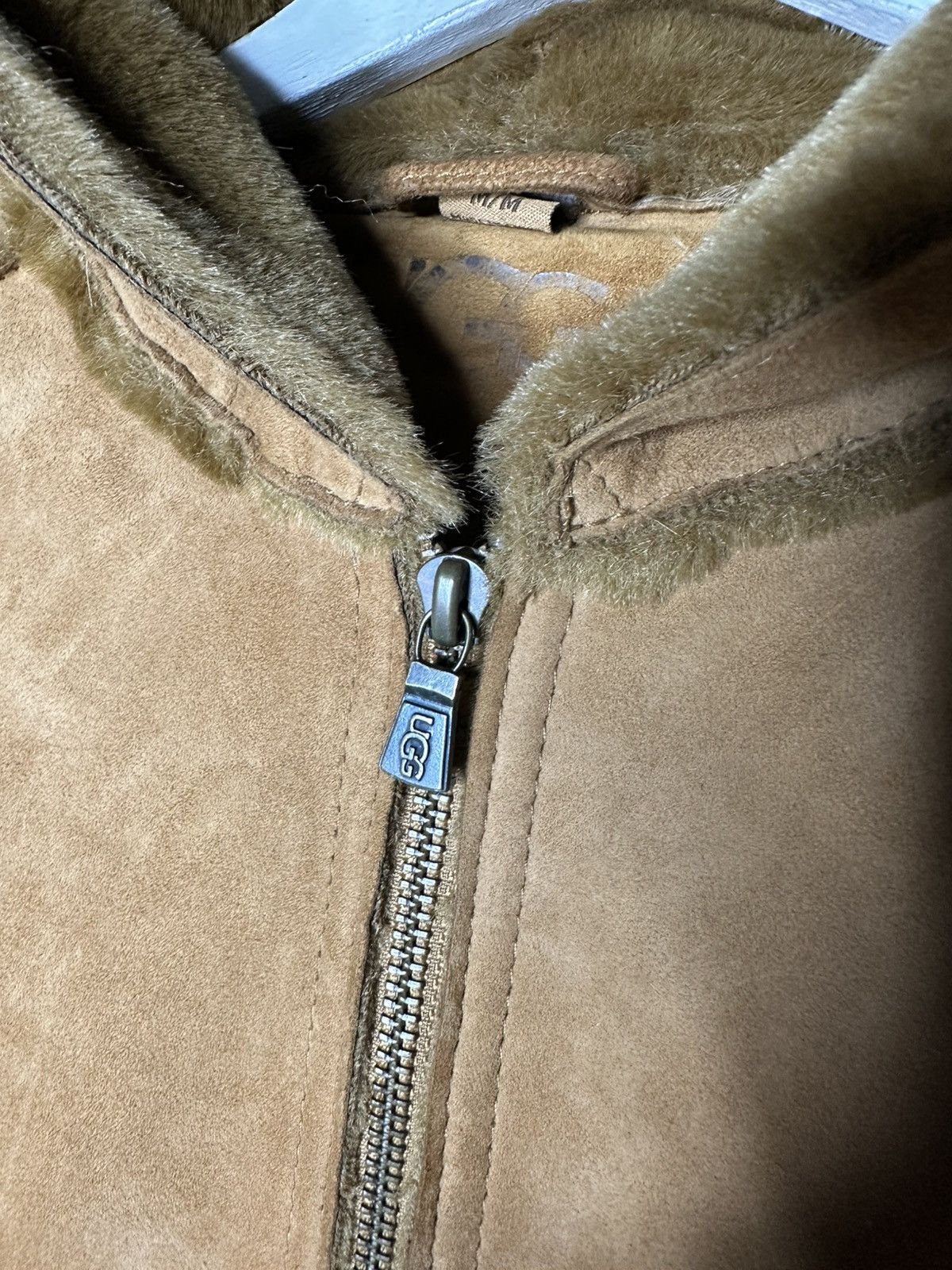 Ugg UGG Women's Genuine Suede Leather Hooded Bomber Jacket Size M / US 6-8 / IT 42-44 - 3 Thumbnail