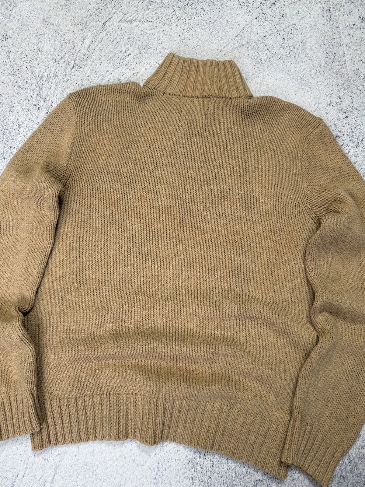 Polo Ralph Lauren Vintage Polo Ralph Lauren 1/4 Zip Cotton Knit Sweater Beige Size US M / EU 48-50 / 2 - 12 Thumbnail