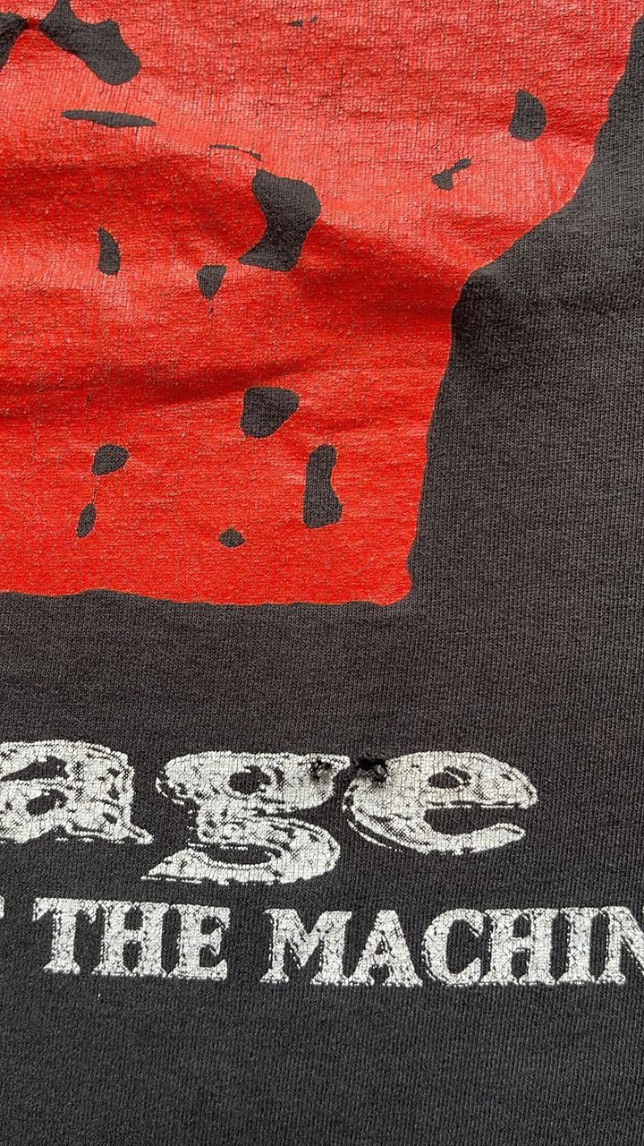 Vintage Vintage 1990 Rage Againts The Machine Fist Of Steel Size US XL / EU 56 / 4 - 8 Thumbnail