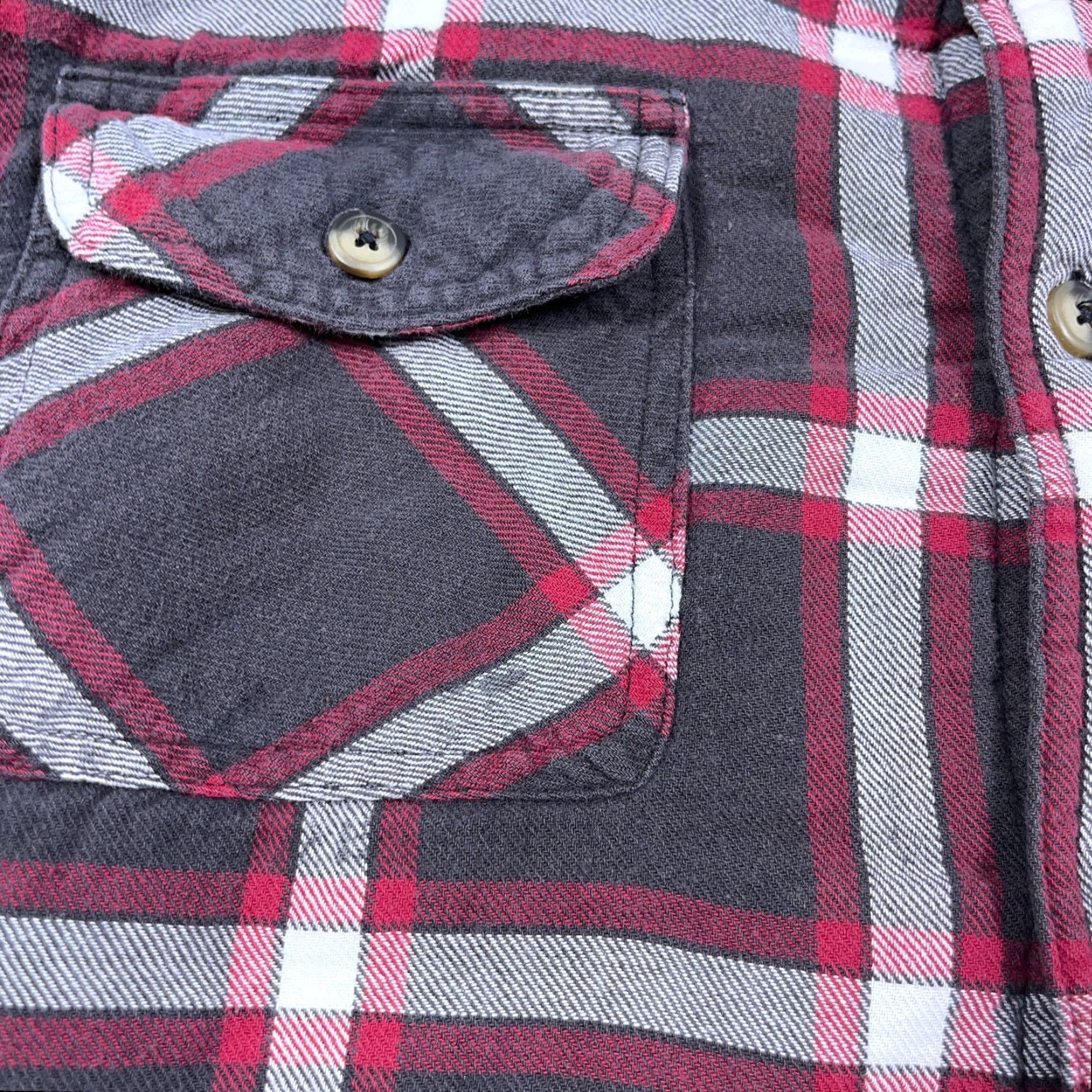 Wrangler Wrangler Jacket Shacket XL Gray Plaid Flannel Lined Cotton Polyester Pocket Casual Workwear Mens Size US XL / EU 56 / 4 - 7 Thumbnail