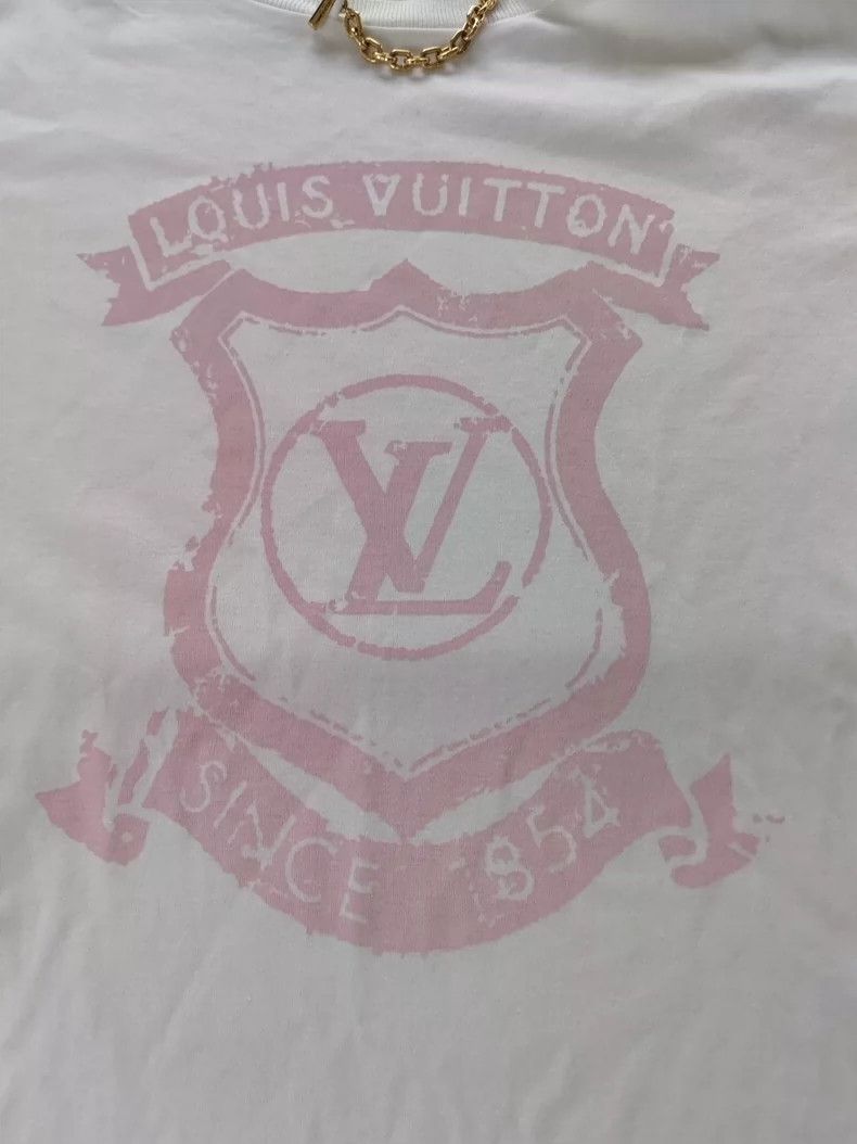 Louis Vuitton Louis Vuitton White logo short sleeve Size US M / EU 48-50 / 2 - 2 Thumbnail