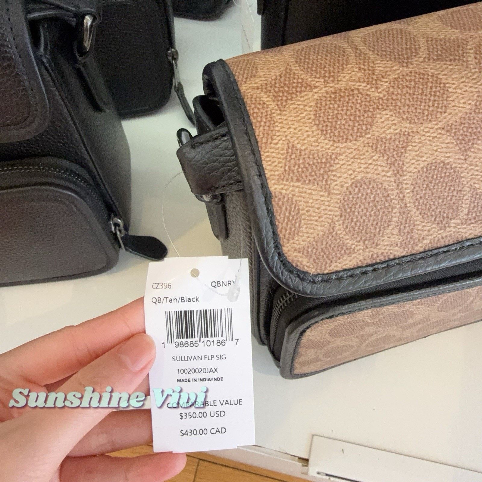 Coach NWT Coach CZ396 Sullivan Flap Crossbody Bag Tan/Black Size ONE SIZE - 3 Thumbnail