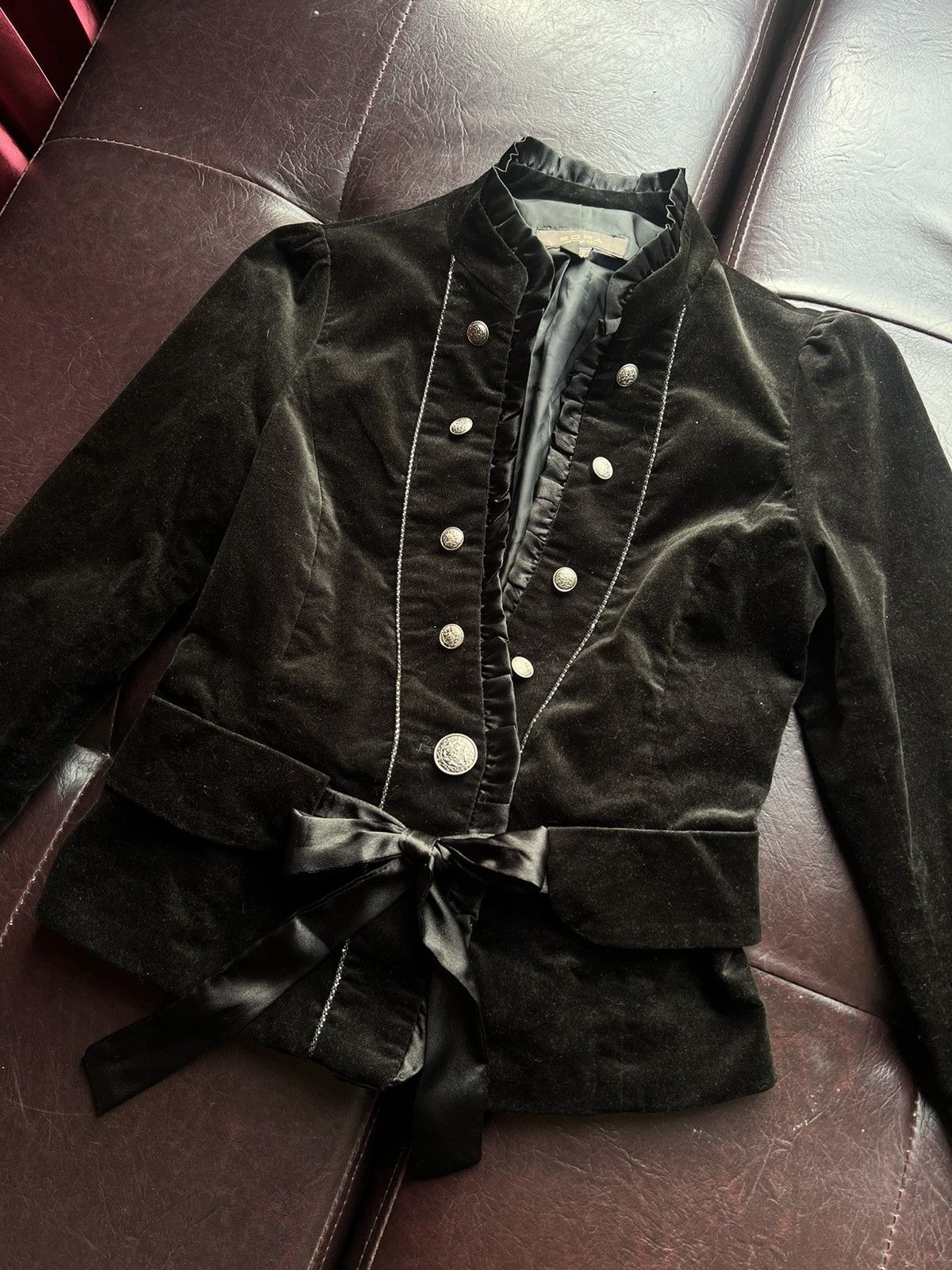 Japanese Brand Sora velvet dark brown jacket 🤎 Size S / US 4 / IT 40 - 7 Thumbnail
