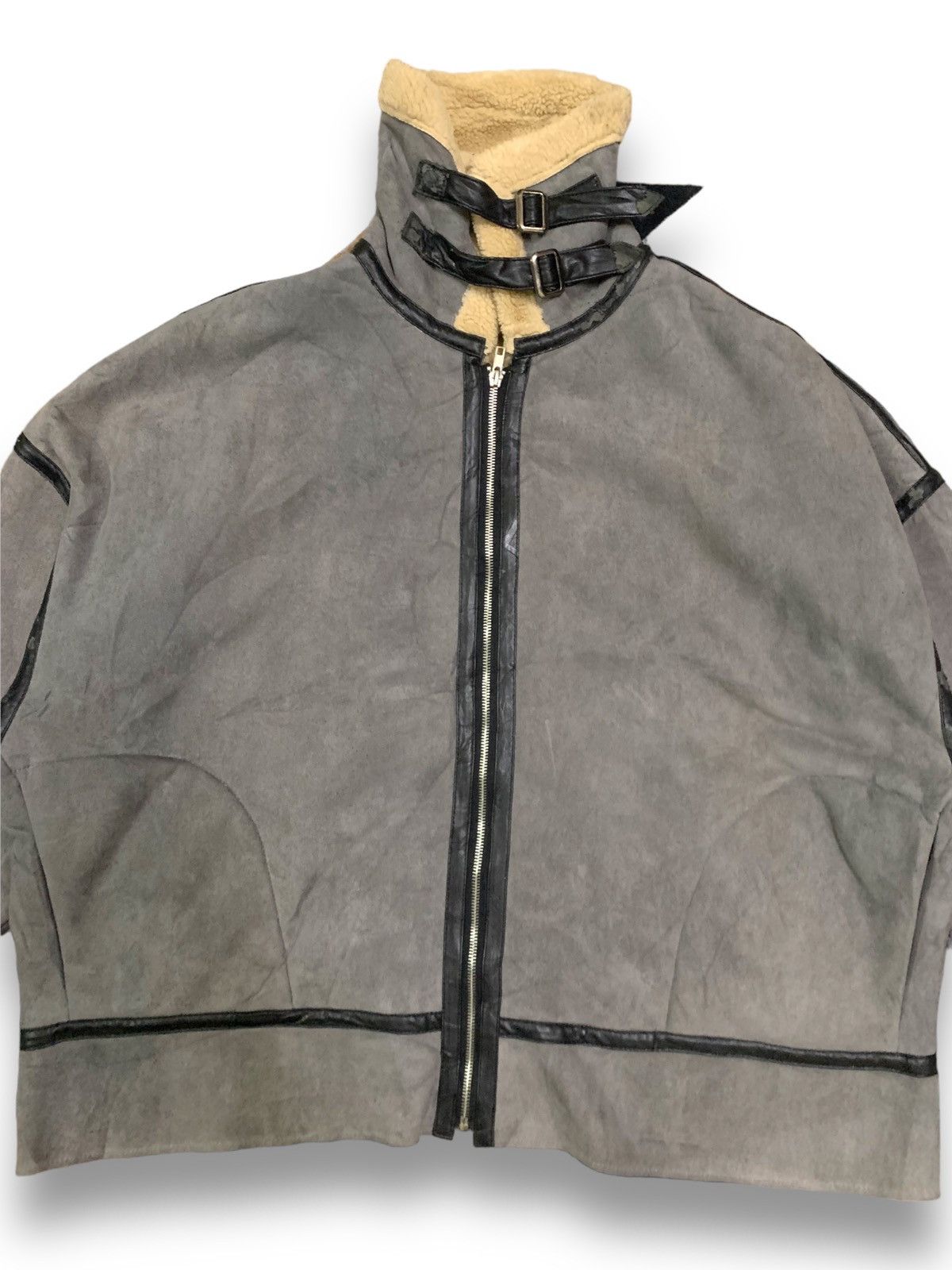 Japanese Brand Japanese WWG Faux Suede Sherpa Lined Oversized B3 Jacket Size US XXL / EU 58 / 5 - 4 Thumbnail