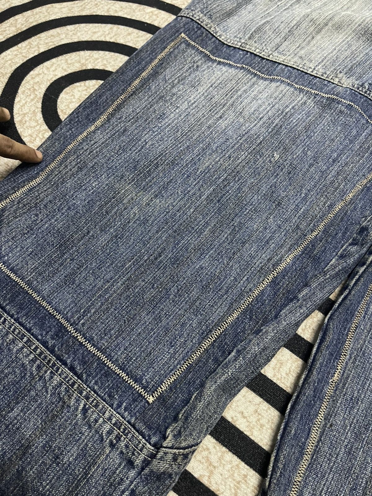 Marc Buchanan 90s PELLE PELLE BY MARC BUCHANAN BAGGY DOUBLE KNEE JEANS Size US 41 - 7 Thumbnail