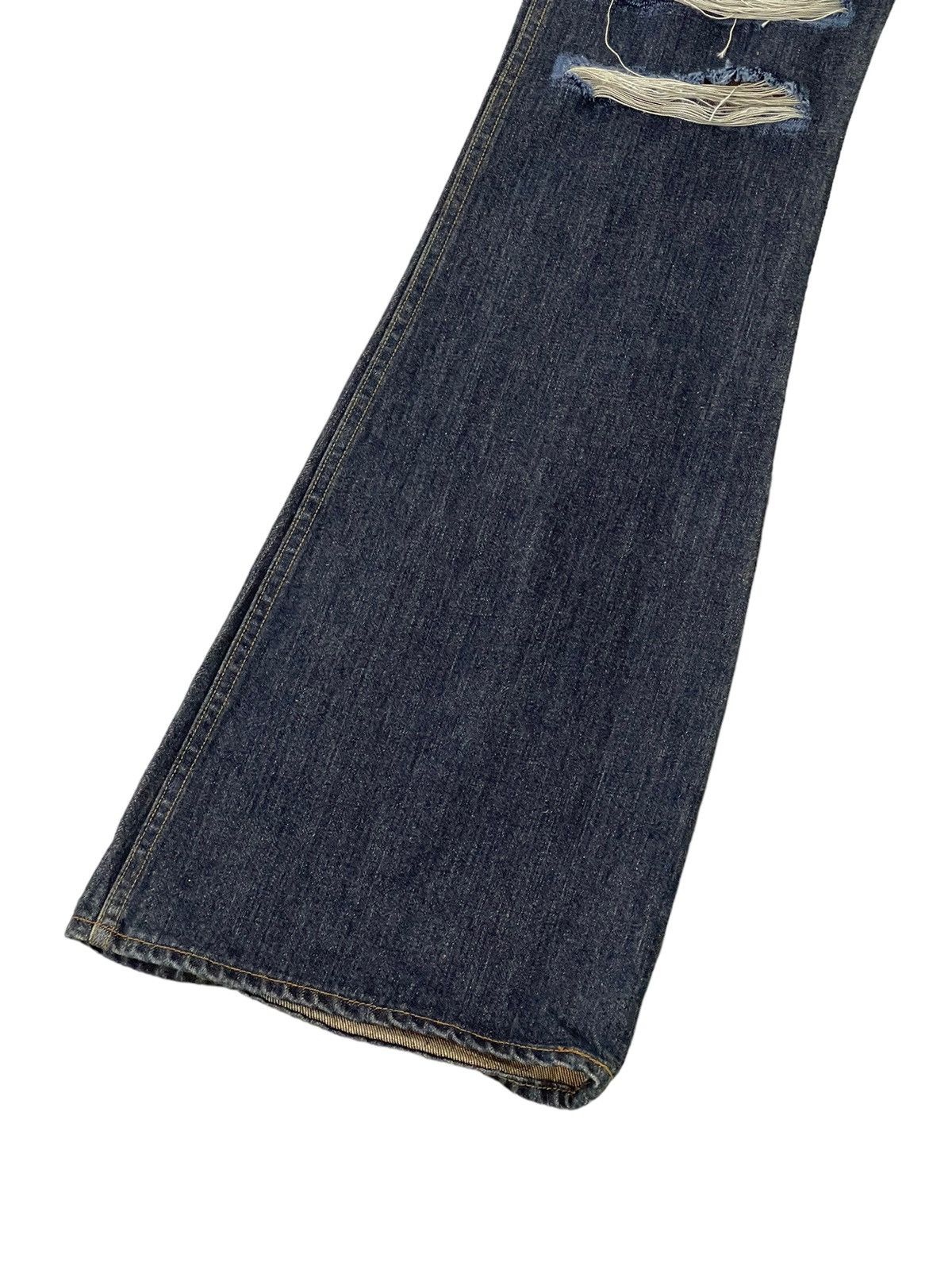 Japanese Brand Flare Jeans Blue Way Japan Distress Bell Bottom 7🟦5 Size US 28 / EU 44 - 5 Thumbnail