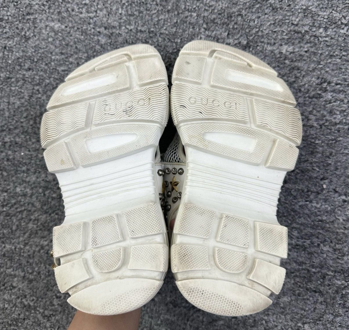 Gucci Gucci White Square Diamond Platform Sandals K12 Size US 5.5 / IT 35.5 - 4 Thumbnail