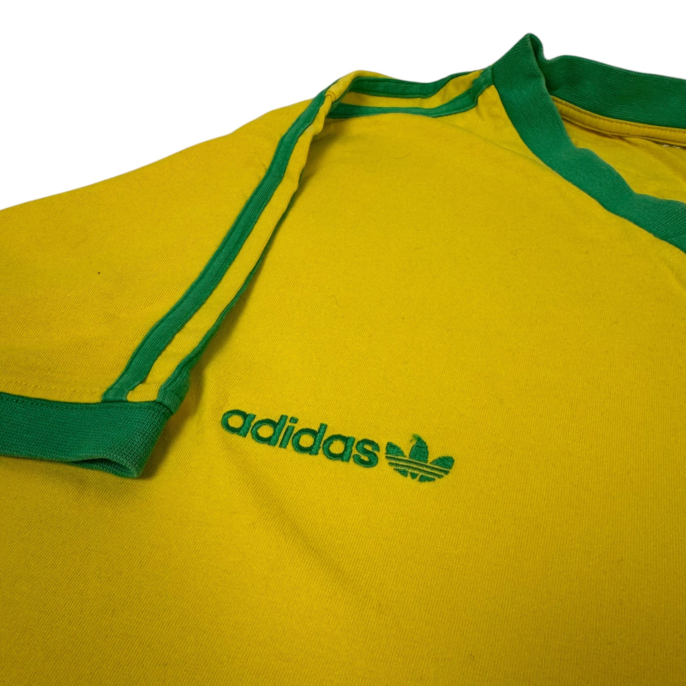 Adidas × Vintage Adidas Men's Yellow Brazil National Football Team T-Shirt Size US XL / EU 56 / 4 - 3 Thumbnail
