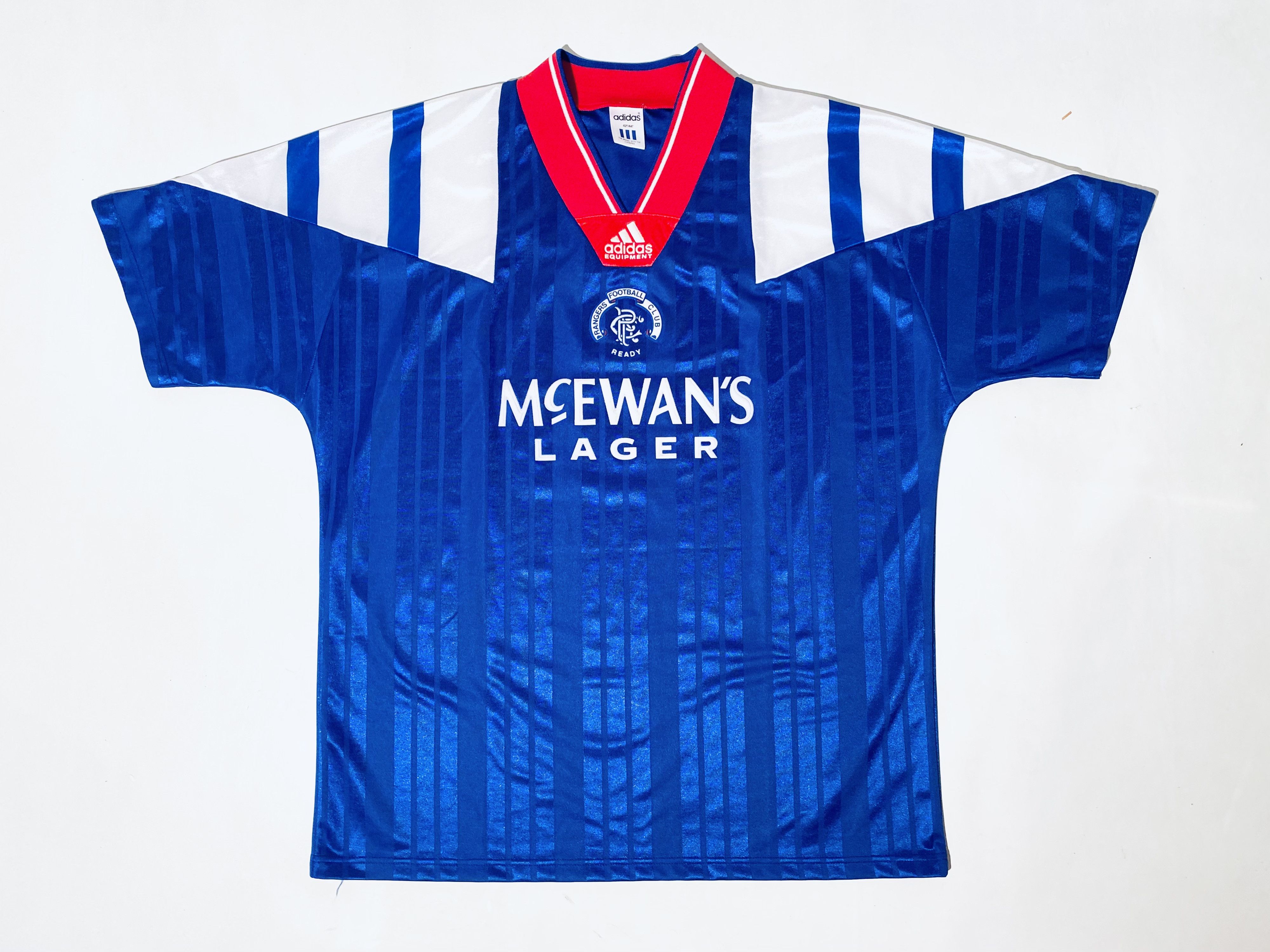 Adidas Rangers *Mint Condition* Home Jersey Shirt 1992 - 1994 Size US L / EU 52-54 / 3 - 5 Thumbnail