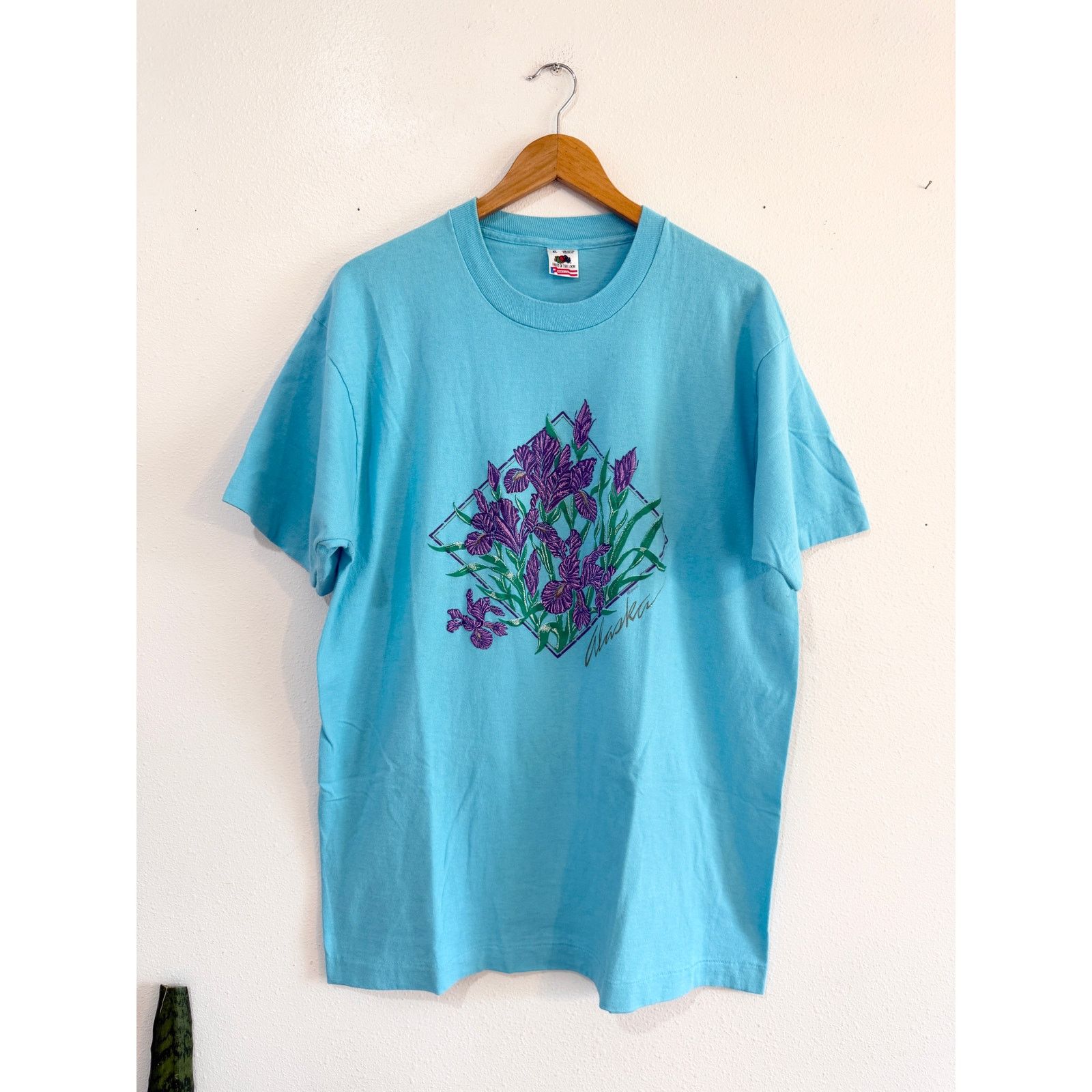 Fruit Of The Loom 80s Alaska Iris Single Stitch Tee XL Size US XL / EU 56 / 4 - 1 Thumbnail