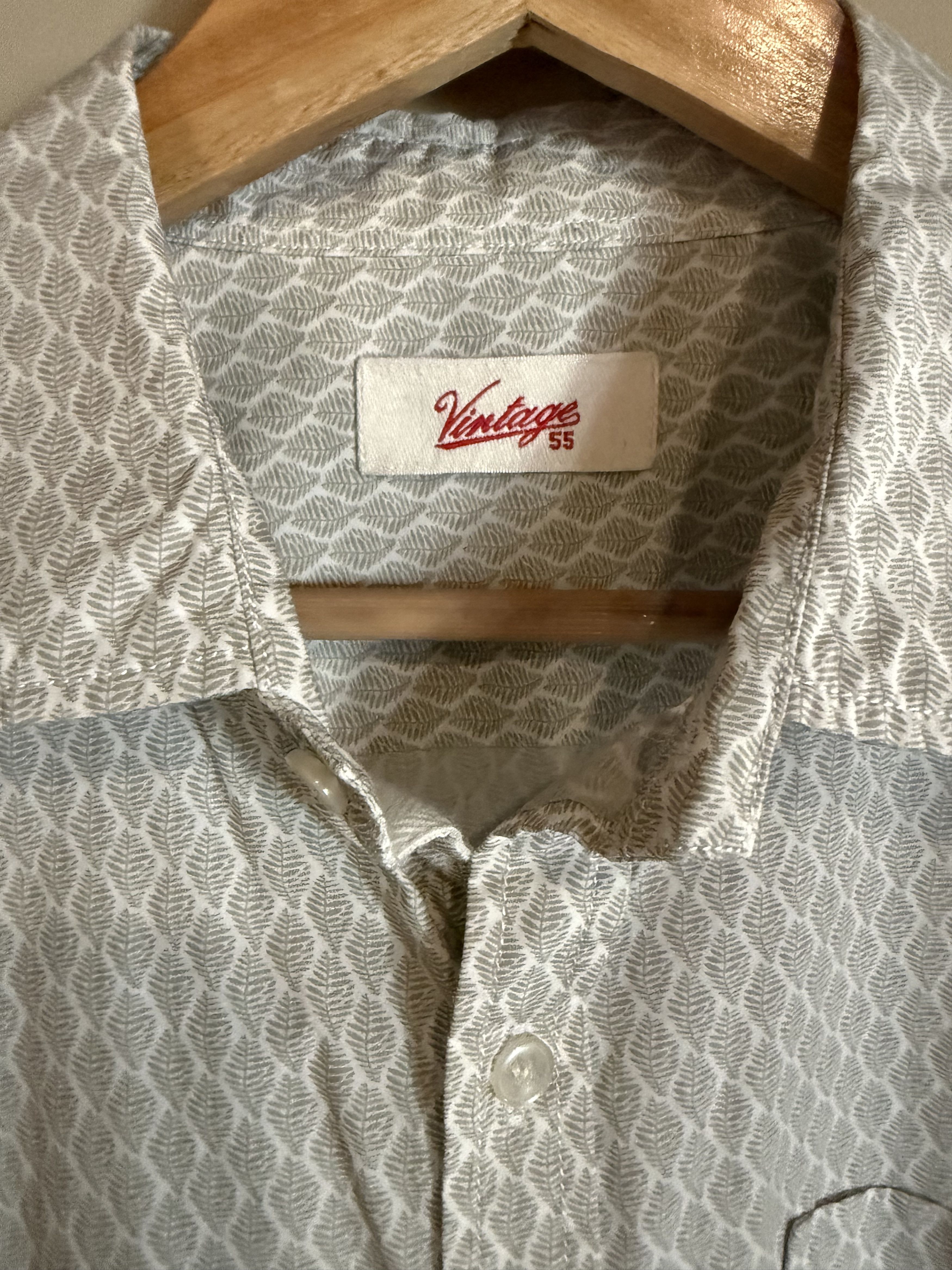 Other Vintage 55 White/Tan L/S Shirt, Euro XL (Fits Like a M/L) Size US XL / EU 56 / 4 - 2 Thumbnail