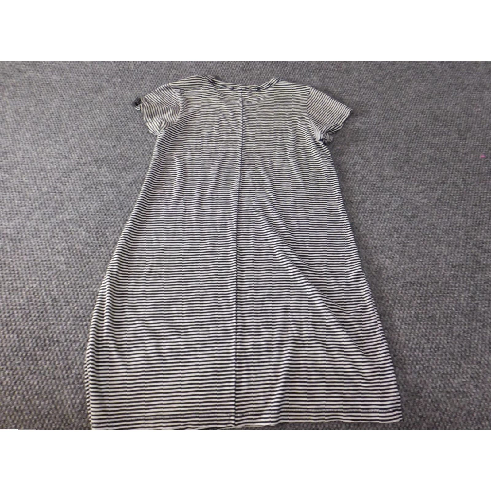 Rag & Bone Rag & Bone Dress Shirt Womens Striped Black Knee Length Raglan Sleeve Knit Rayon Pull Over Crew Neck Short Sleeve M Size M / US 6-8 / IT 42-44 - 7 Thumbnail