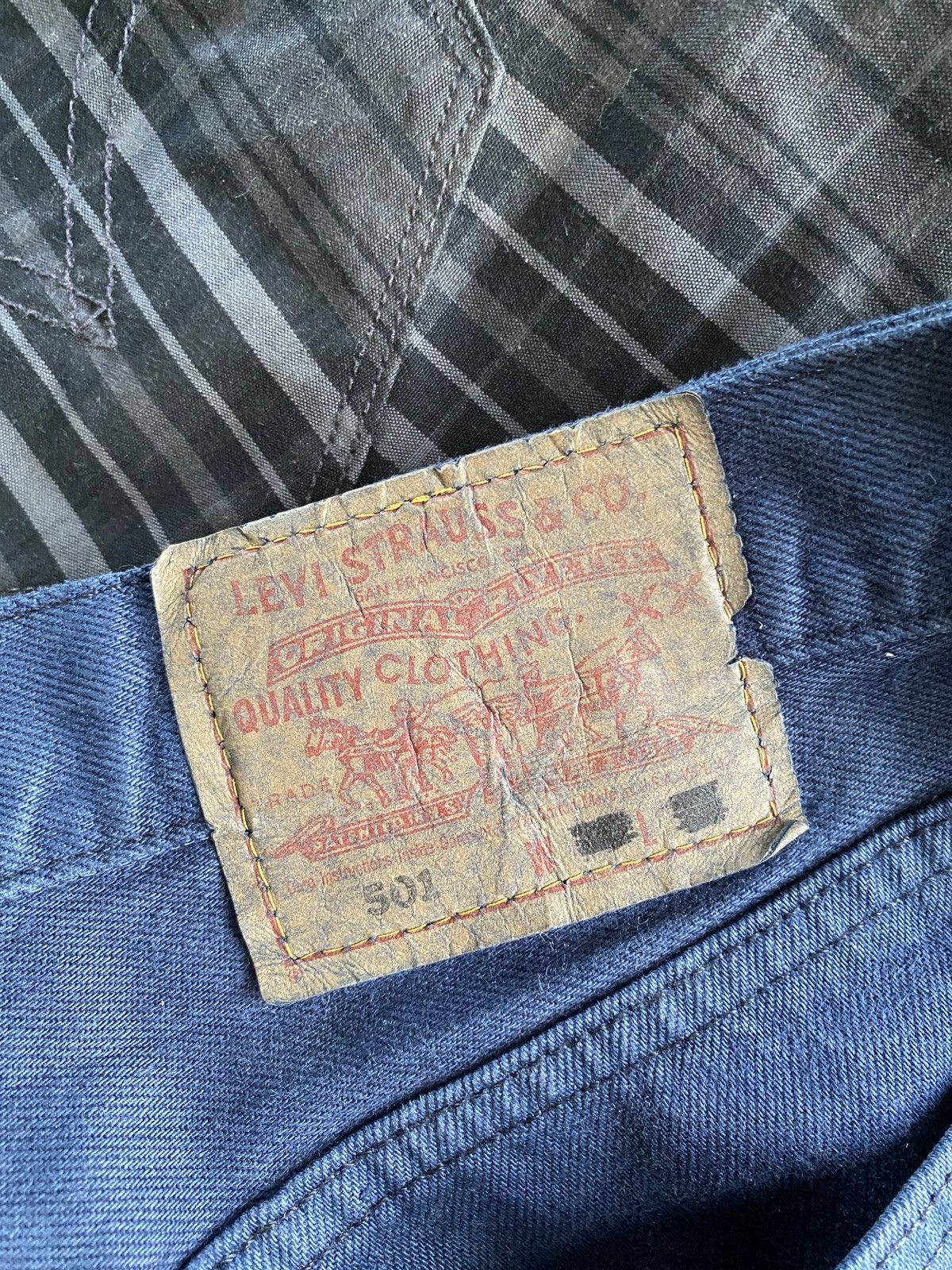Levi's × Levi's Vintage Clothing × Vintage Vintage 90s Levi’s 501 Blue White Tye Dye Distressed Denim Size US 34 / EU 50 - 12 Thumbnail