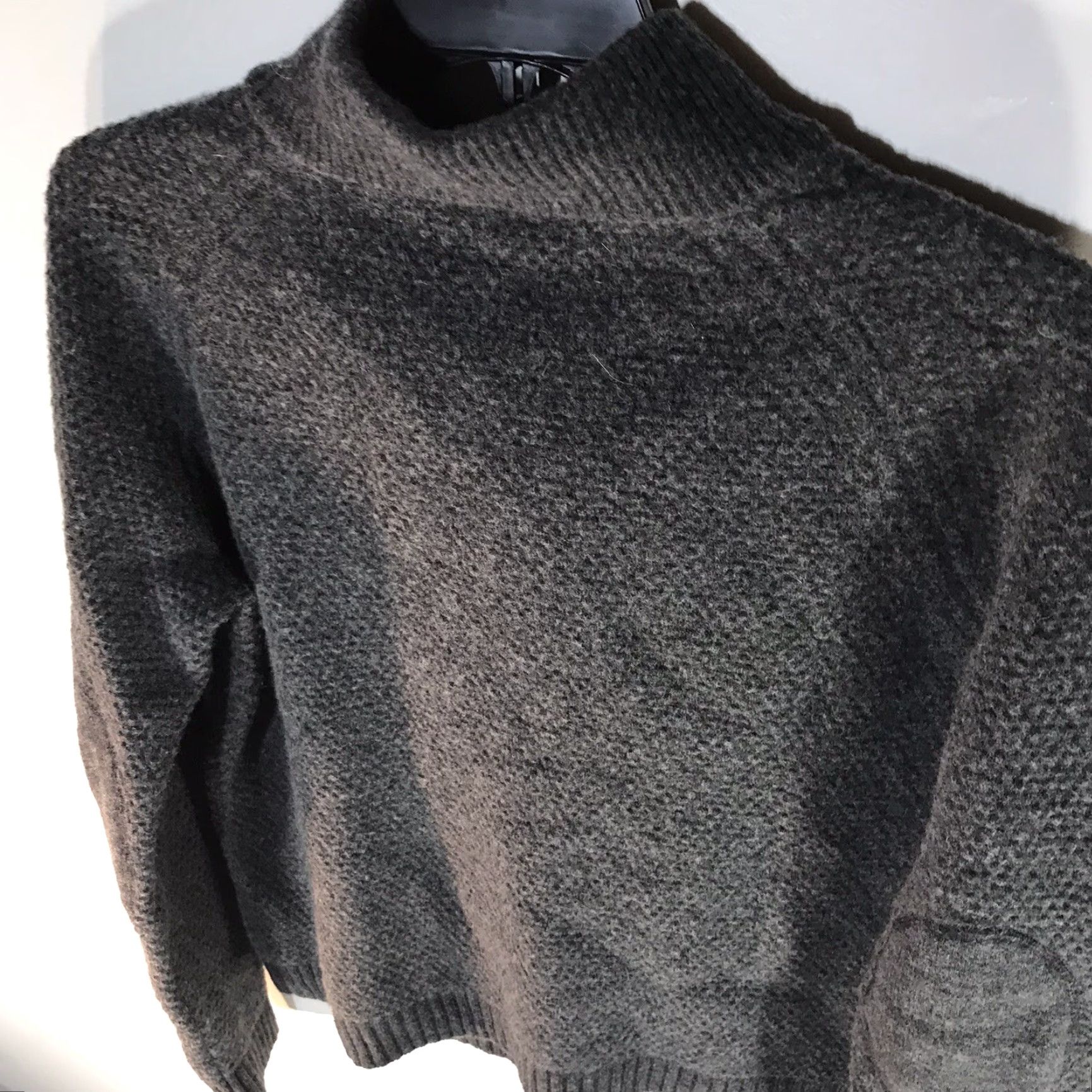 Toad&Co Toad & Co Women's 1/4 Zip Sweater Gray 100% Lambswool Knit Pullover Plus Size Fall Winter Size XXL / US 16-18 / IT 52-54 - 7 Thumbnail