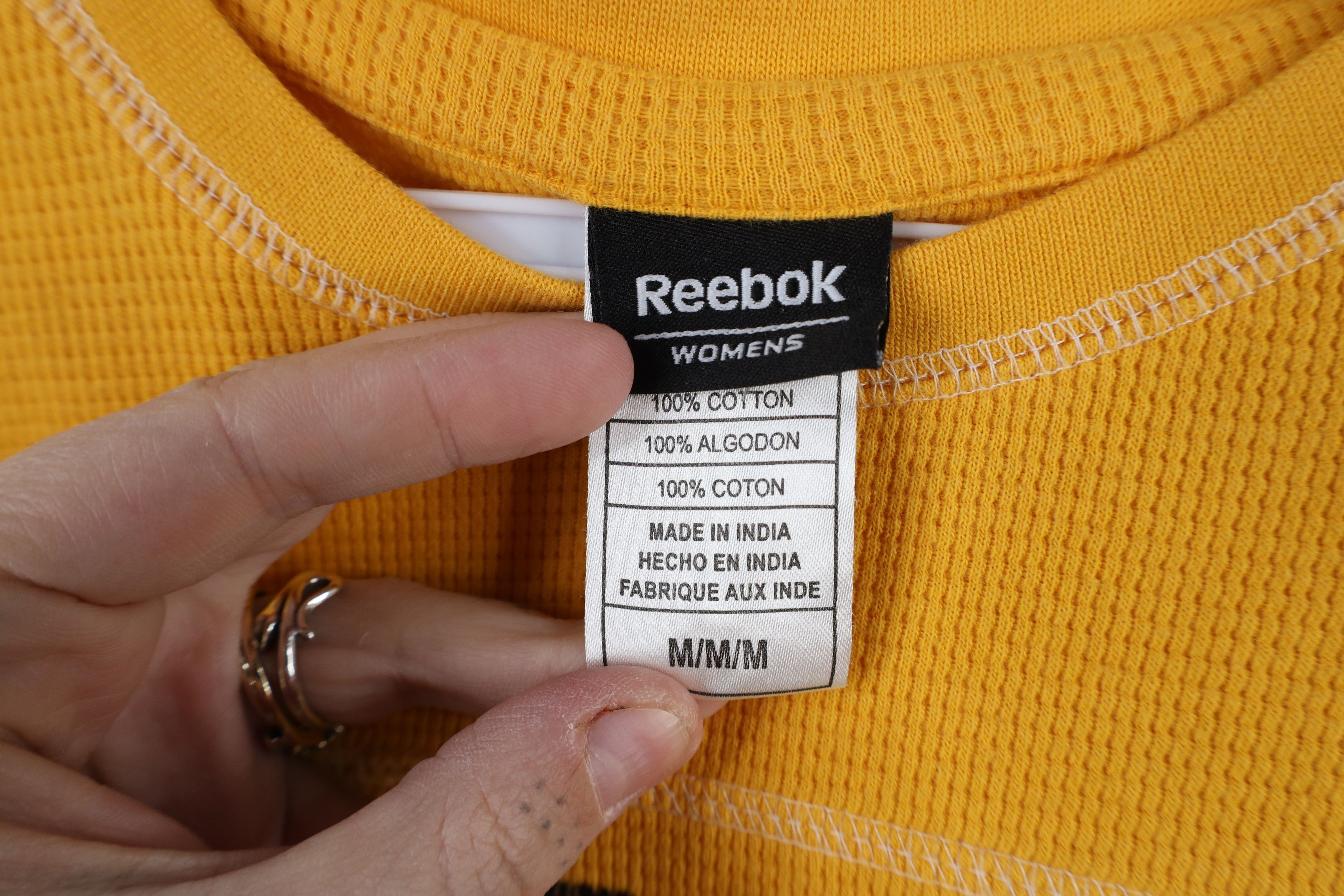 Reebok × Vintage Vintage Reebok Steelers Football Thermal Waffle Knit T-Shirt Size M / US 6-8 / IT 42-44 - 7 Thumbnail