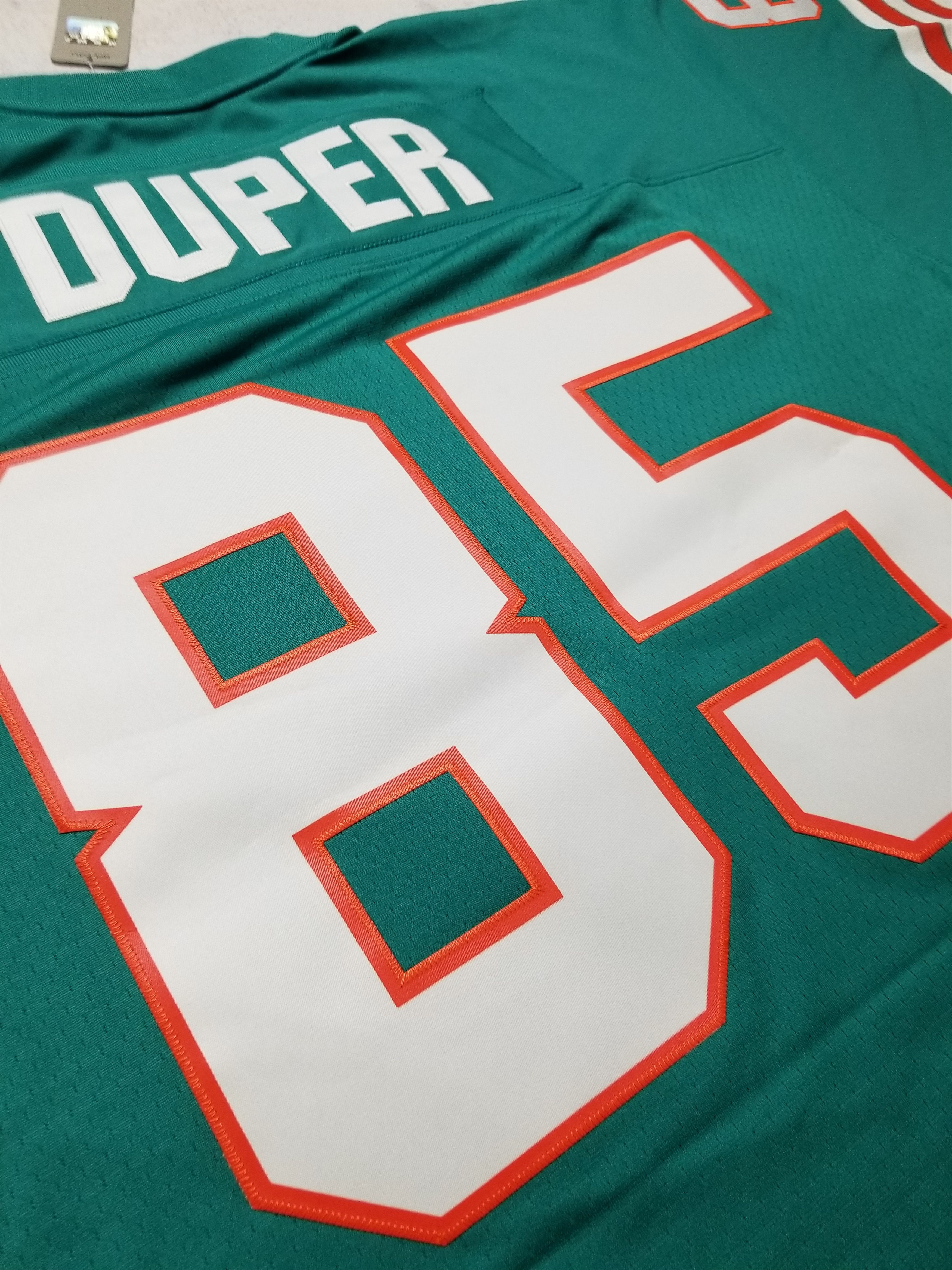 Mitchell & Ness Miami Dolphins Mark Duper #85 Aqua 1984 NFL Legacy Jersey Size US XL / EU 56 / 4 - 4 Thumbnail