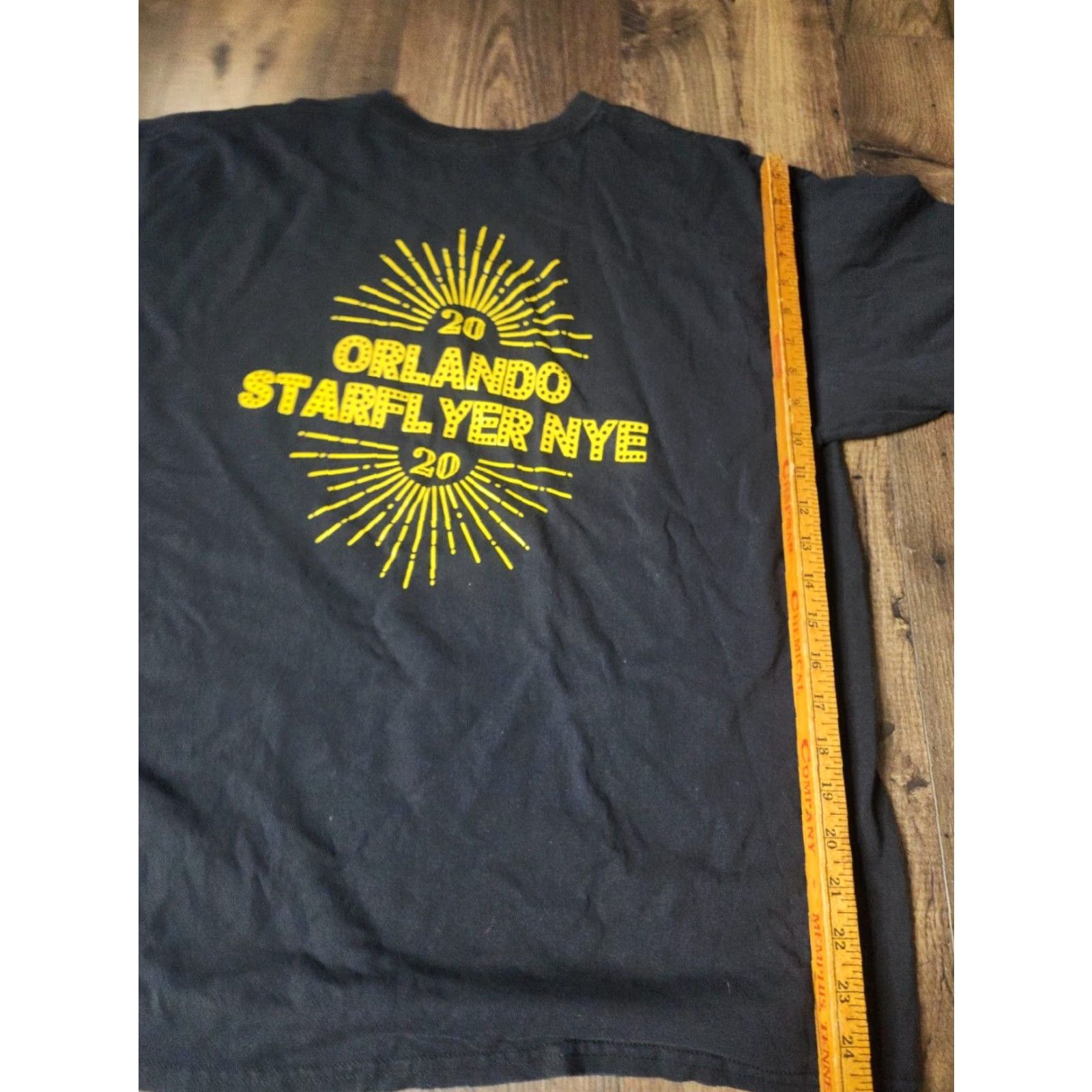 Gildan Starflyer 2020 New Years Eve Double Sided T Shirt Black XL Gildan Mens Short Sleeve Cotton Limited Edition Concert Tee Size US XL / EU 56 / 4 - 2 Thumbnail