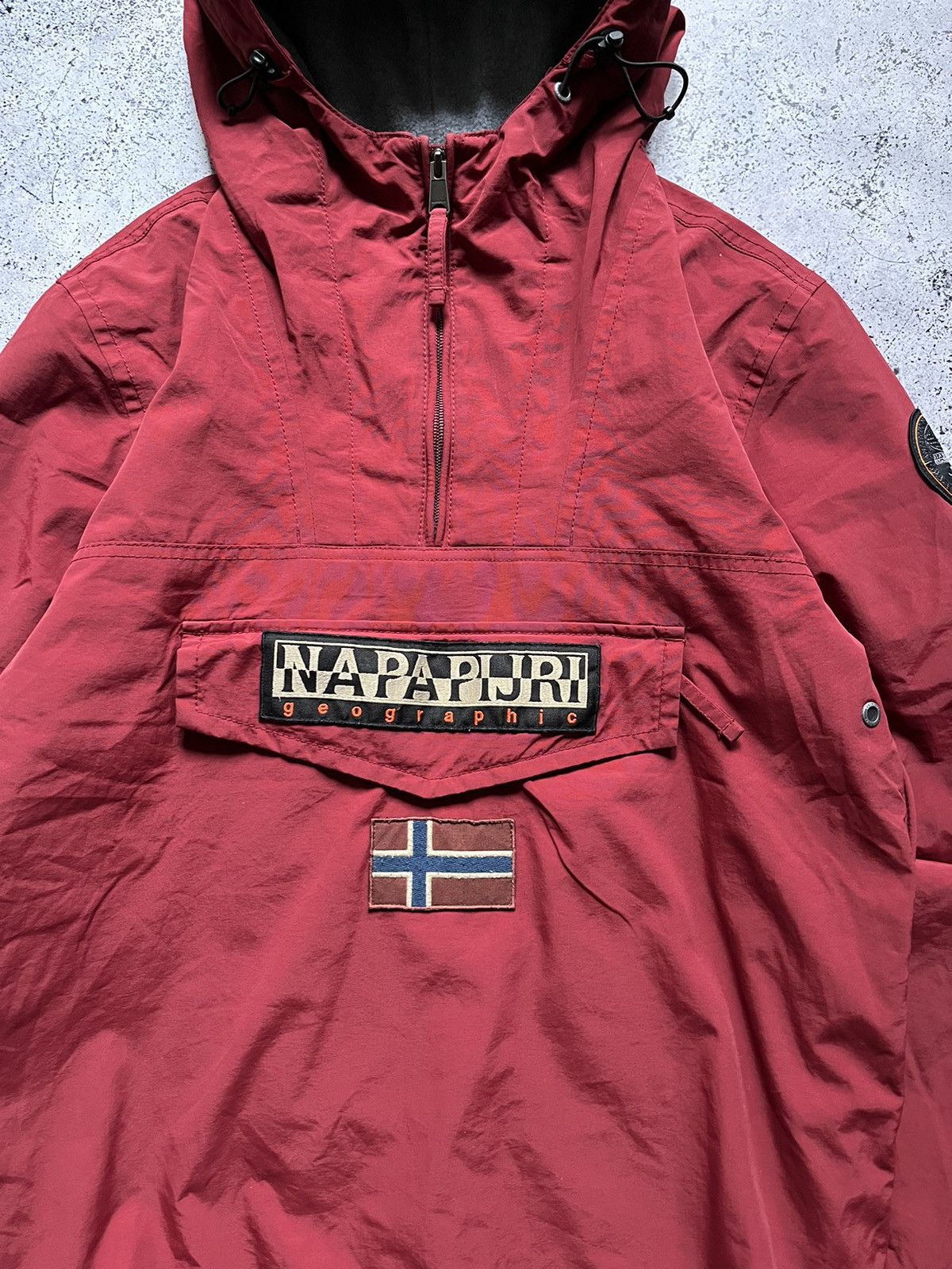 Napapijri × Vintage Vintage Napapijri Skidoo Anorak Outdoor Life Red Size S Y2K Size US S / EU 44-46 / 1 - 2 Thumbnail