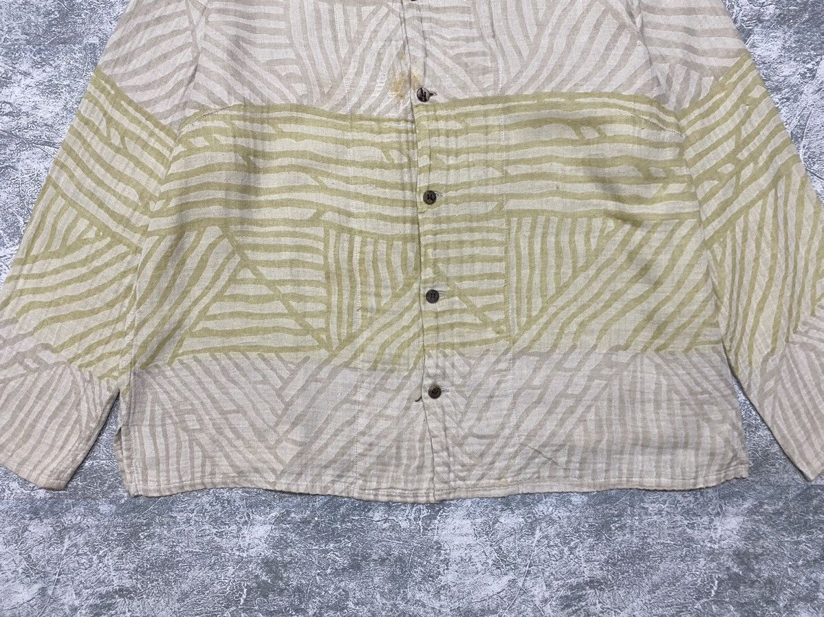 Issey Miyake Plantation by Issey Miyake stripe shirt Size L / US 10 / IT 46 - 2 Thumbnail