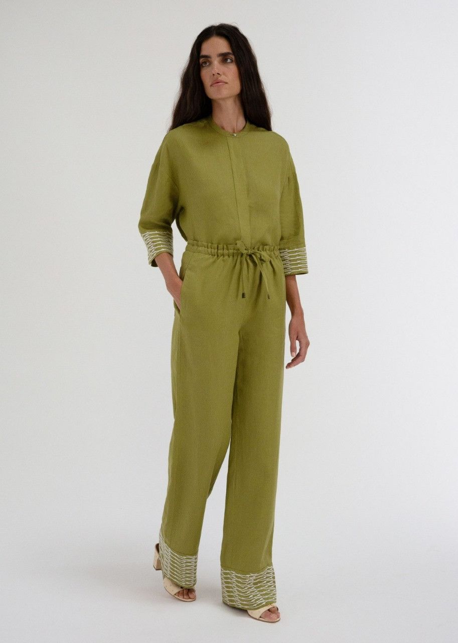 Loro Piana o1srvl11e0424 Trouser in Olive Size 26" / US 2 / IT 38 - 3 Thumbnail