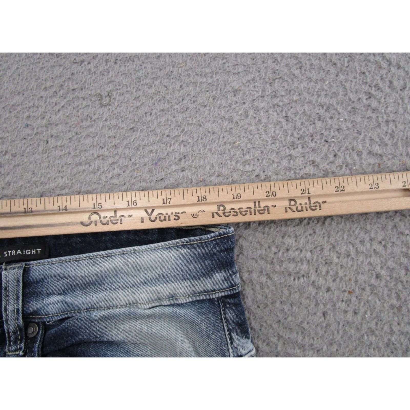 Vintage Copper Rivet Jeans Mens Slim Straight Distressed 36x30 5-Pocket Denim Blue Cotton Spandex Cardi? Size US 36 / EU 52 - 6 Thumbnail