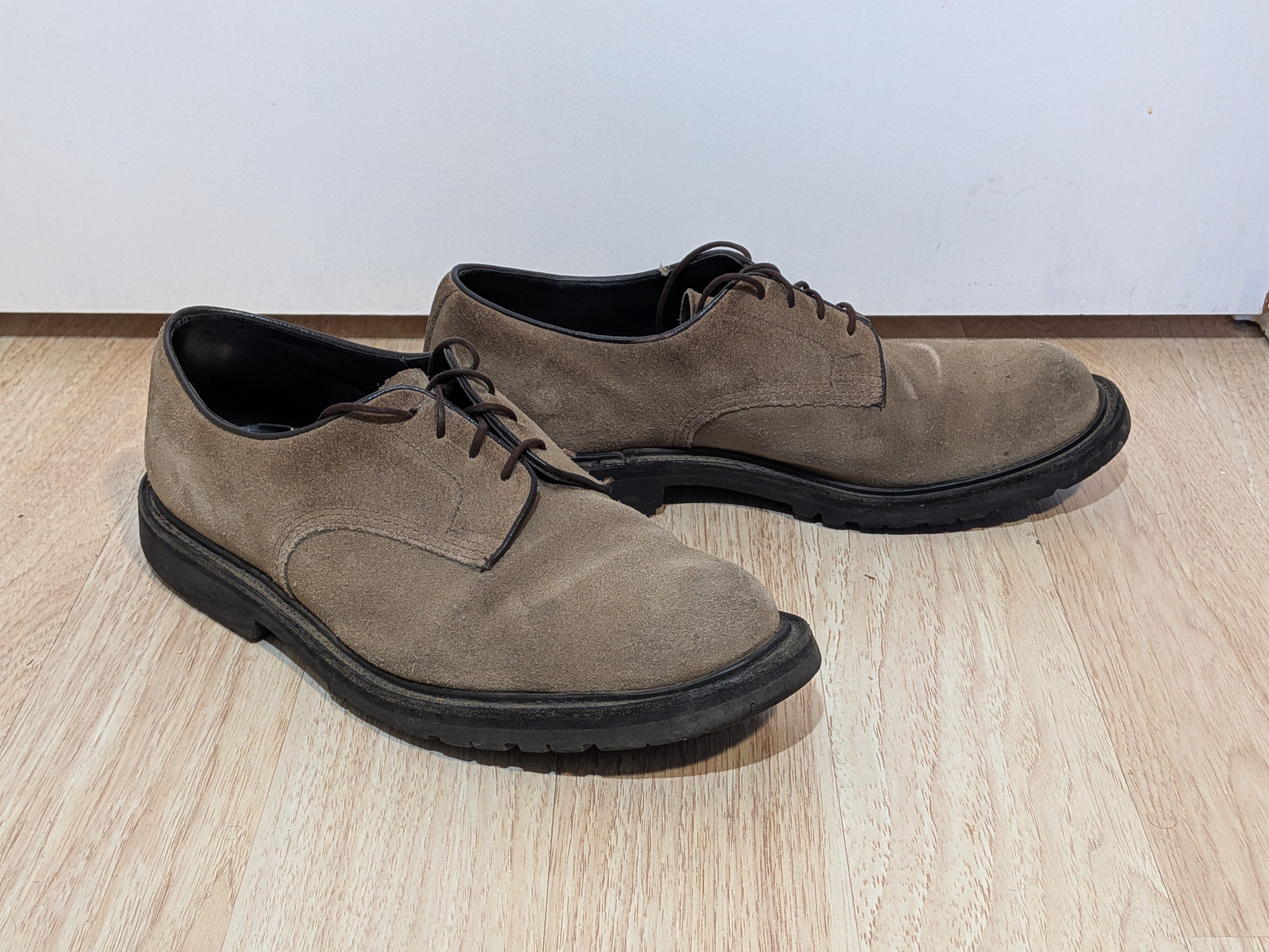 Evan Kinori × Tricker's Visone Repello Suede Tramping Shoe Size US 11.5 / EU 44-45 - 2 Thumbnail