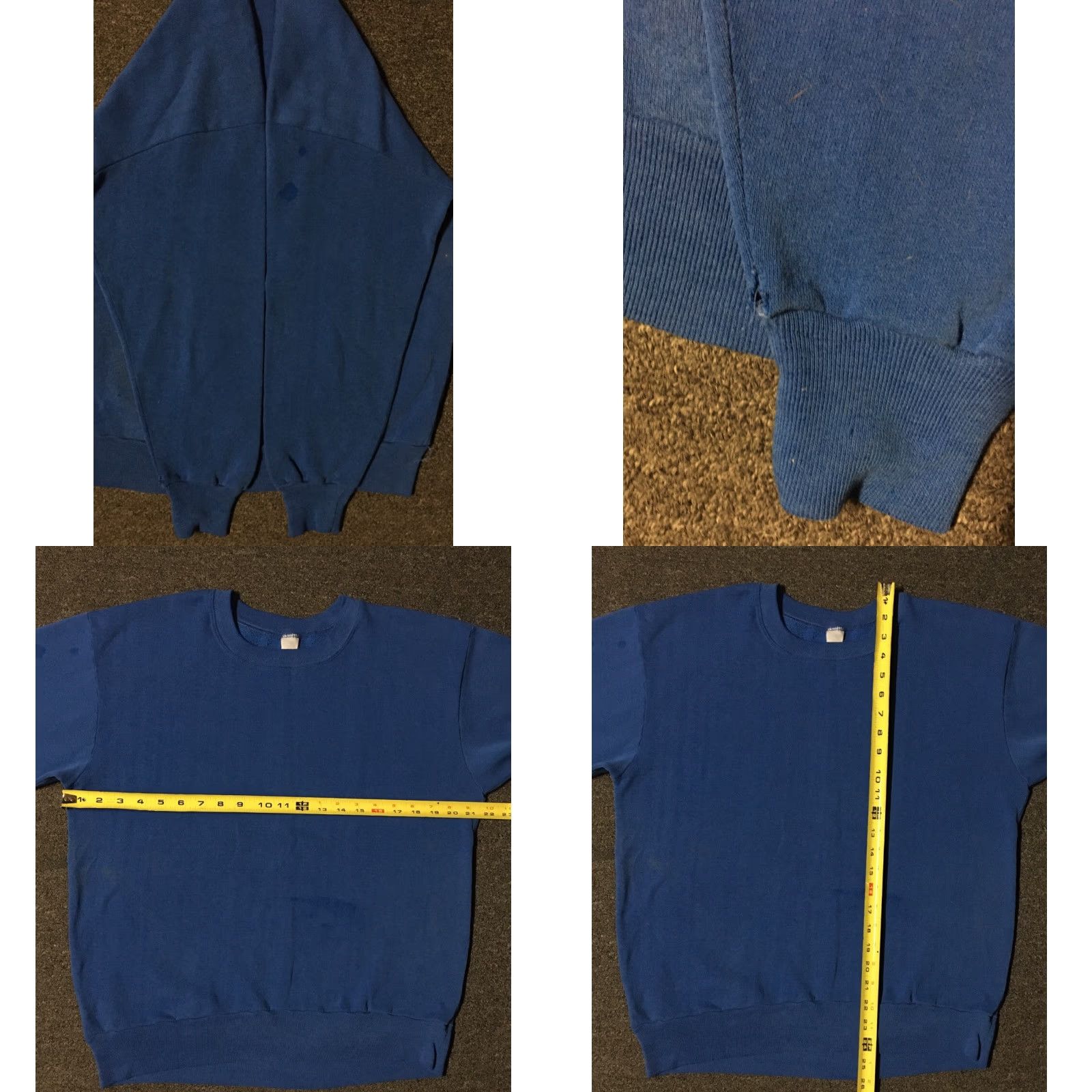 Vintage VINTAGE 90s USA Track Hoodie S Blue Distressed Sweatshirt Grunge Biker Skate Surf Pullover Men Small USA Made Size US S / EU 44-46 / 1 - 8 Thumbnail