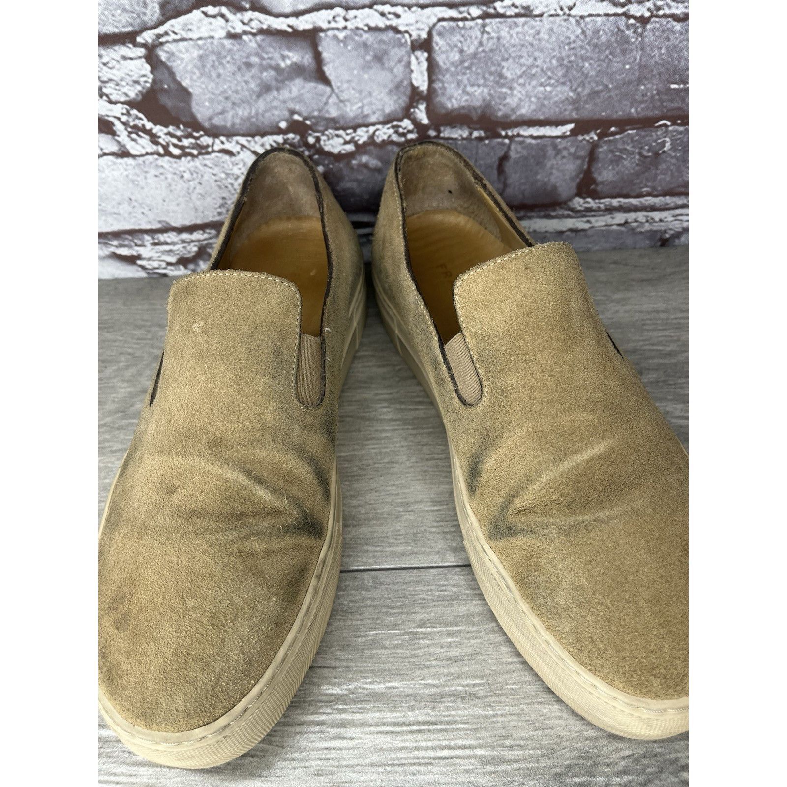 Frame Frame Le Ren Tan Suede Leather Slip On Sneakers Shoes Women Size US 8 / IT 38 - 12 Thumbnail