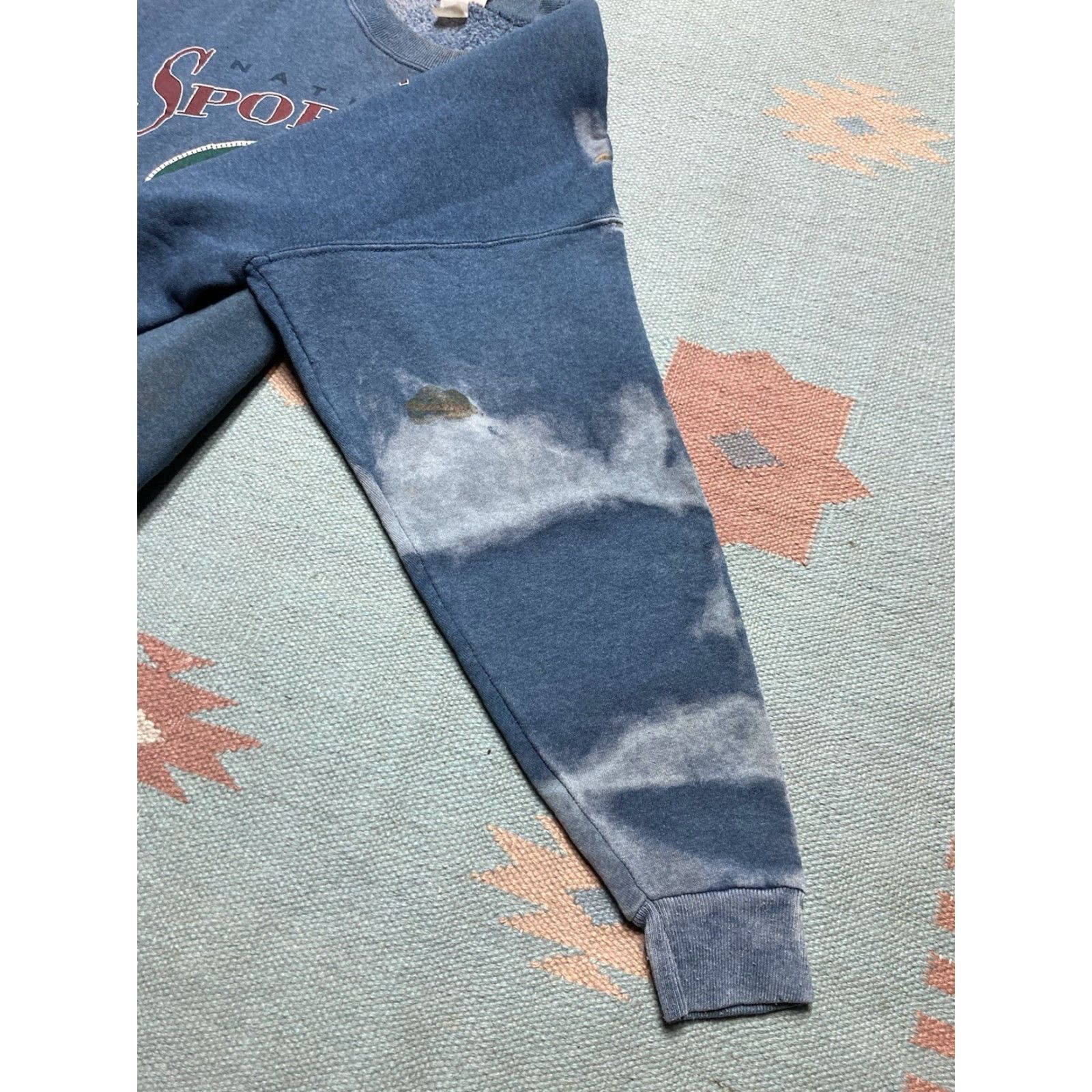 Vintage VINTAGE 90s Wolf National Sportsman Crewneck Sweatshirt Blue XL Men Pullover Grunge Theme 90s Size US XL / EU 56 / 4 - 3 Thumbnail