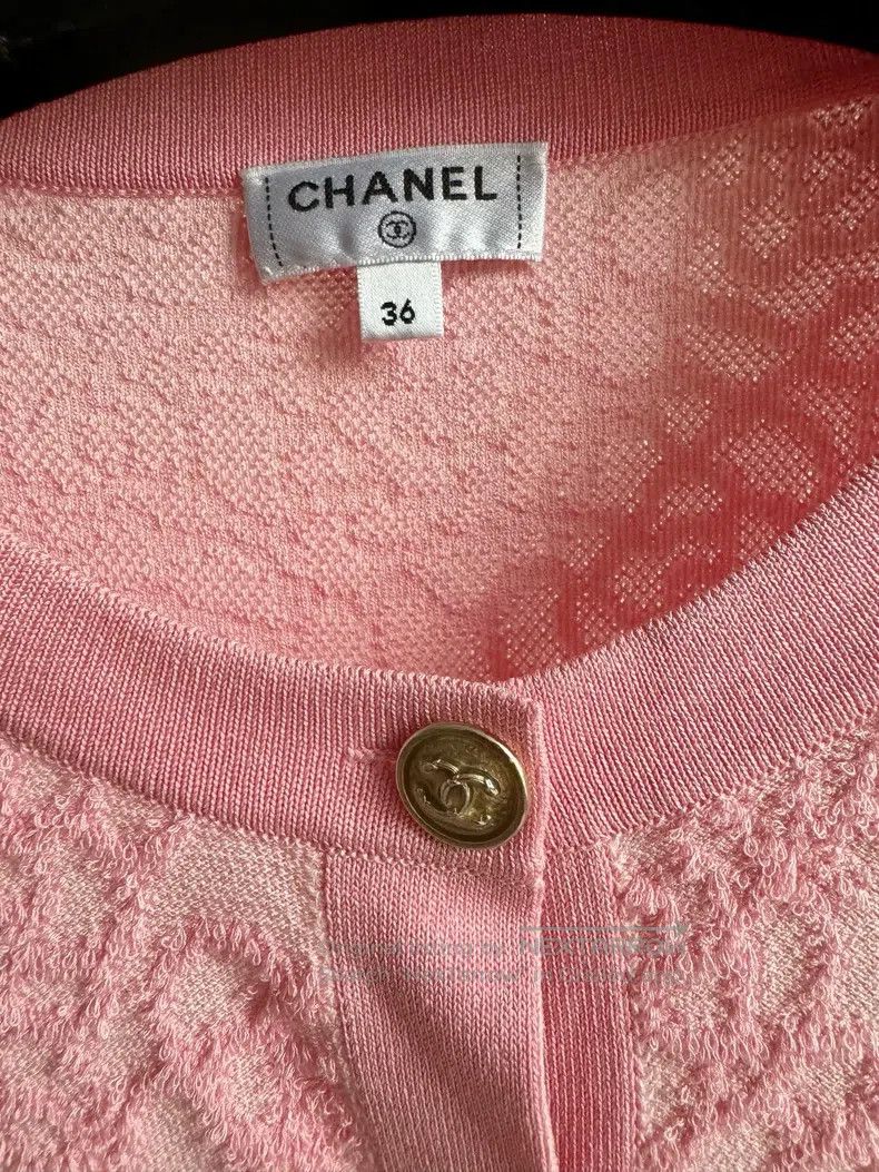 Chanel Chanel 21C pink embossed camelia knitted dress Size XS / US 0-2 / IT 36-38 - 6 Thumbnail