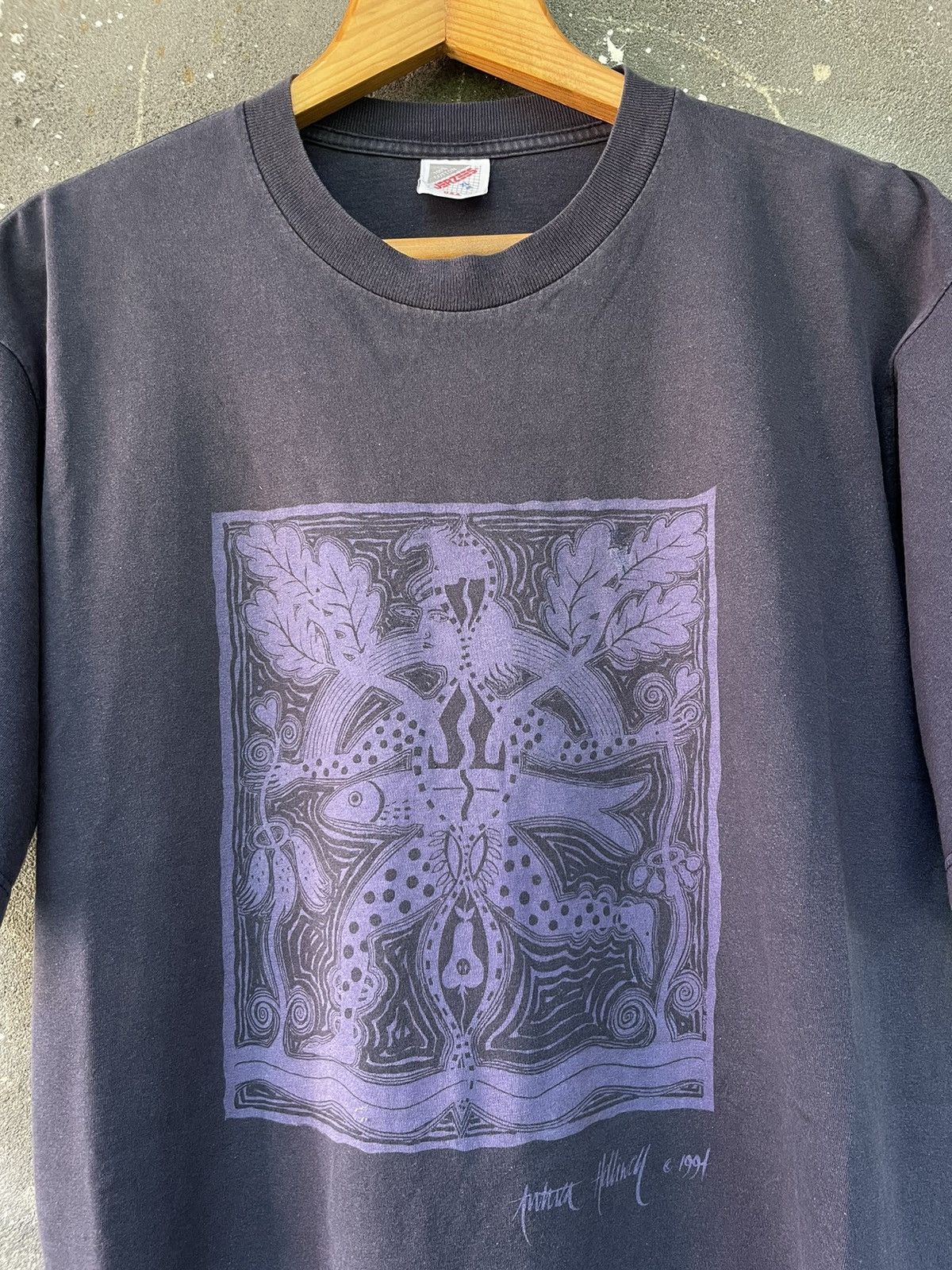 Jerzees Vintage Art Composition 1991 Nature T-Shirt RARE Size US XL / EU 56 / 4 - 2 Thumbnail