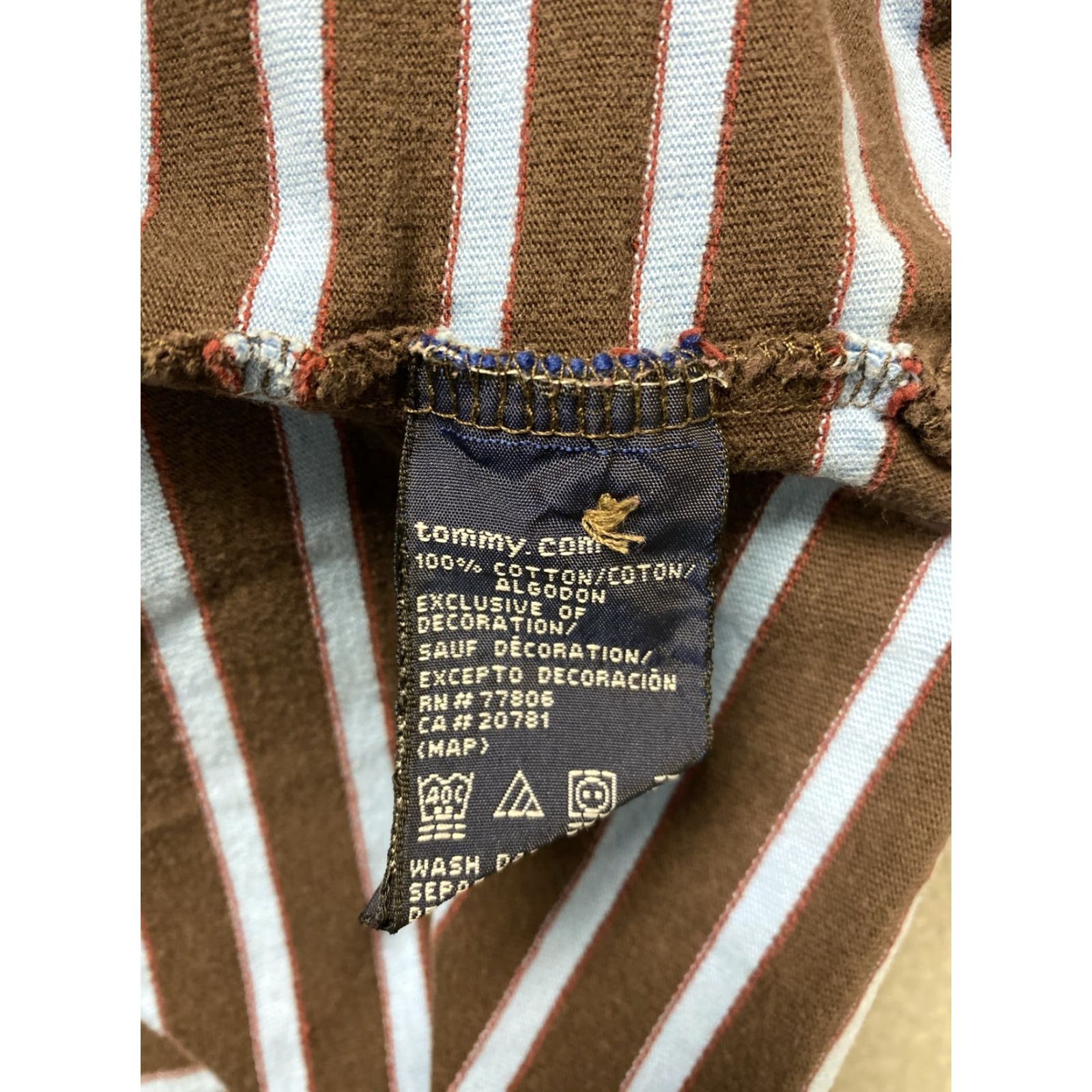 Tommy Hilfiger TOMMY HILFIGER Polo Shirt Mens 2XL Brown Striped Short Sleeve Casual Preppy Golf Size US XXL / EU 58 / 5 - 6 Thumbnail