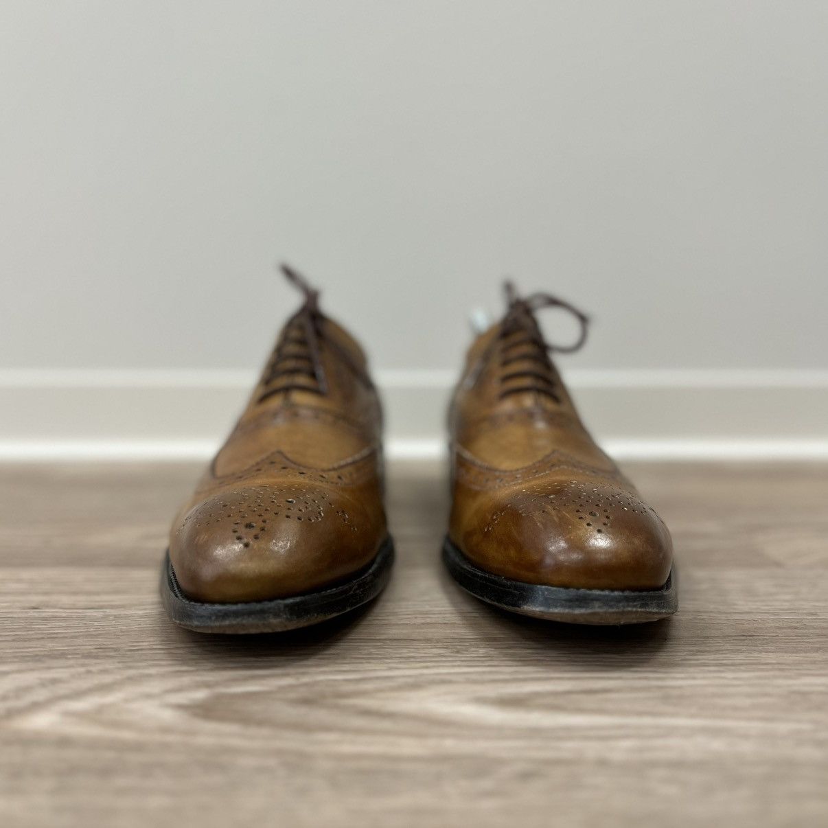 Benson × Genuine Leather Benson Casablanca Leather Brogue Hand Made Classic Shoes Size US 9 / EU 42 - 2 Thumbnail