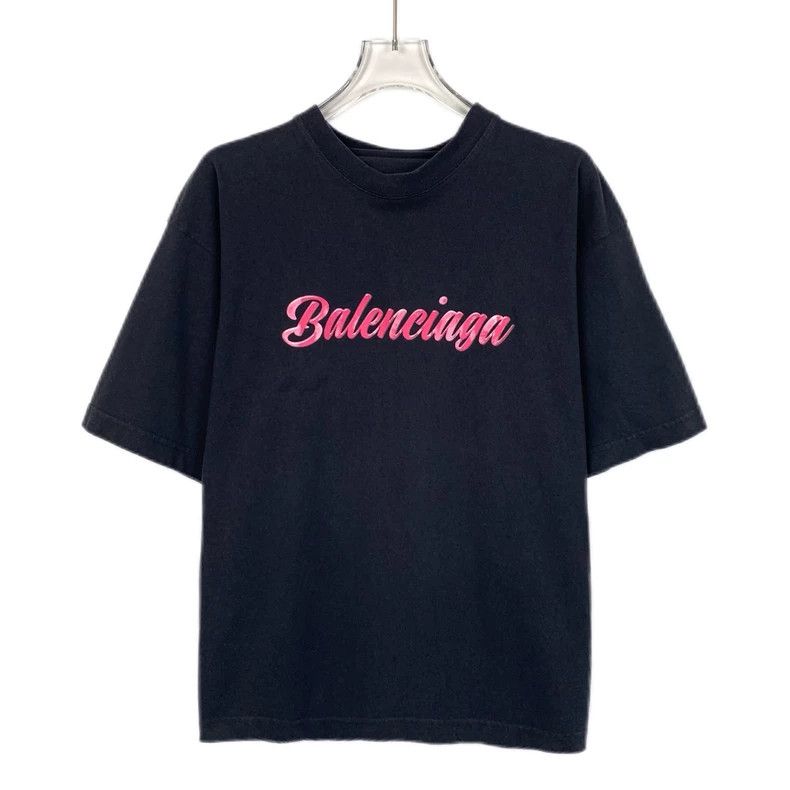 Other Balenciaga Black logo monogrammed cotton crewneck short-sl Size US XS / EU 42 / 0 - 1 Thumbnail