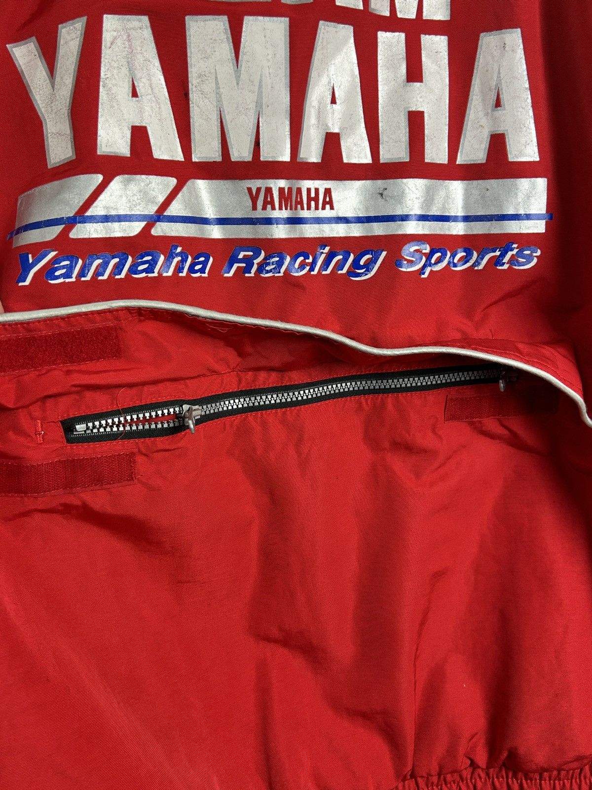 Vintage 80s Vintage Team Yamaha Sports Zippered Racing Jacket In Red Size US L / EU 52-54 / 3 - 12 Thumbnail