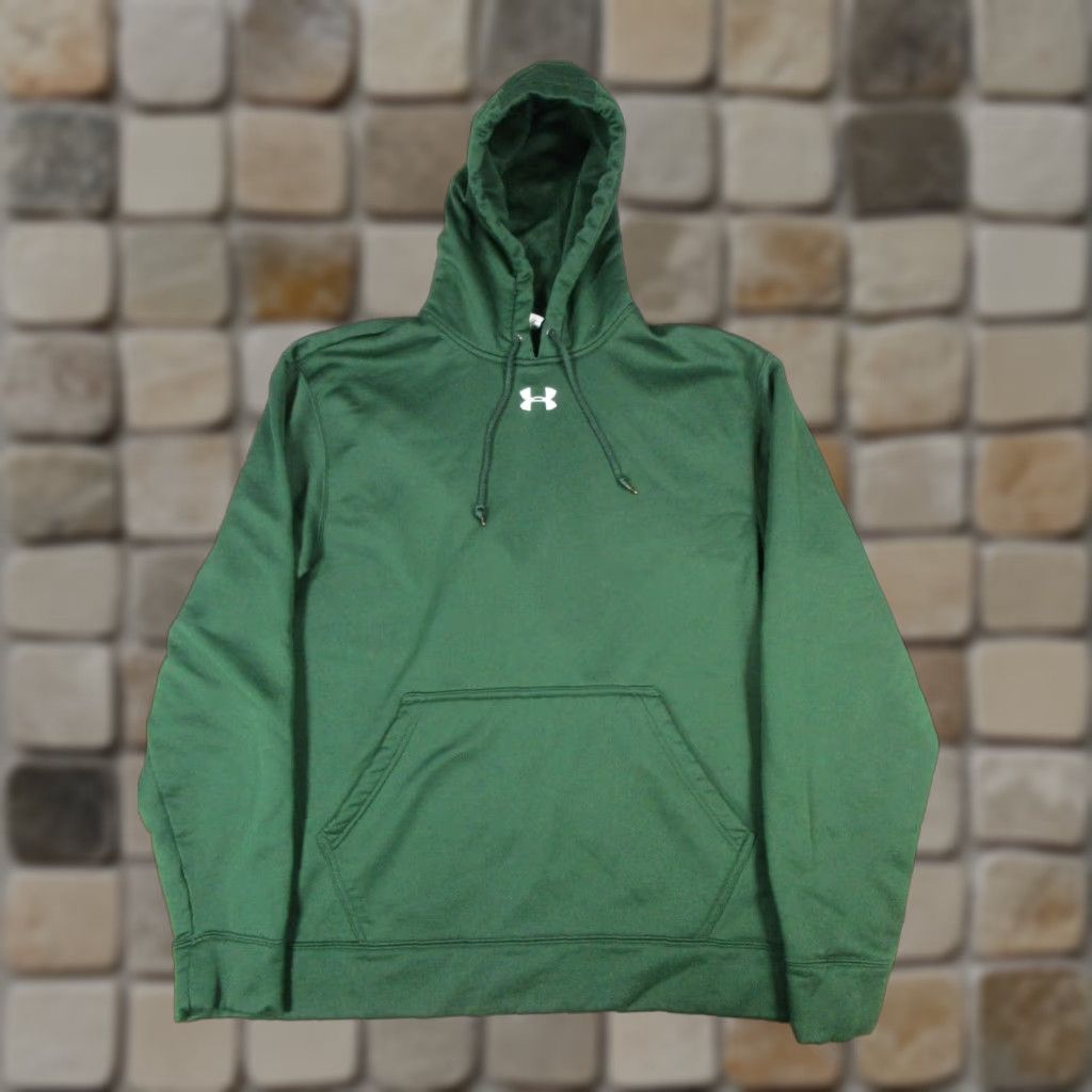 Under Armour Under Armour Hoodie Mens M Green Pullover Crew Neck Long Sleeve Regular Fit) Size US M / EU 48-50 / 2 - 1 Thumbnail