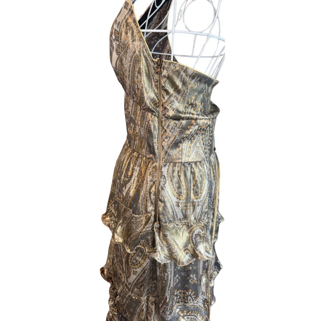Dolce & Gabbana Dolce & Gabbana Vintage Gold Metallic Maxi Halter Dress Size S / US 4 / IT 40 - 3 Thumbnail