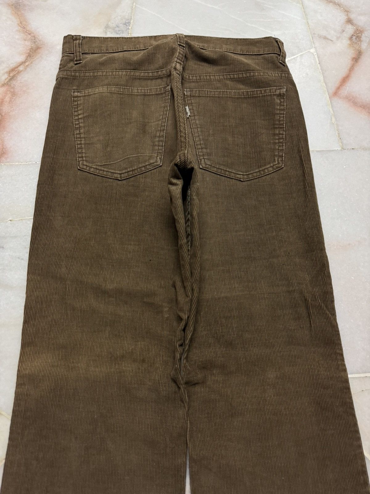 Levi's 💥FLARED💥70's LEVI'S WHITE TAG CODUROI BOOTCUT CLASSIC BROWN Size US 29 - 12 Thumbnail