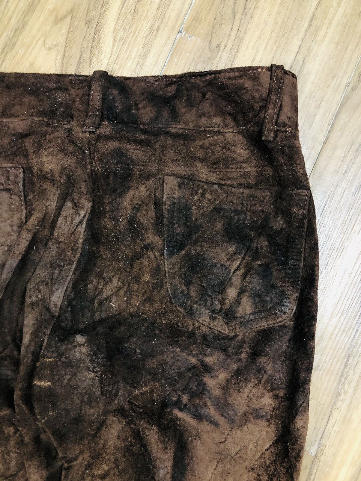 If Six Was Nine Rare Canadiaz Suede Leather Pants Flare (38) Size US 30 / EU 46 - 14 Thumbnail