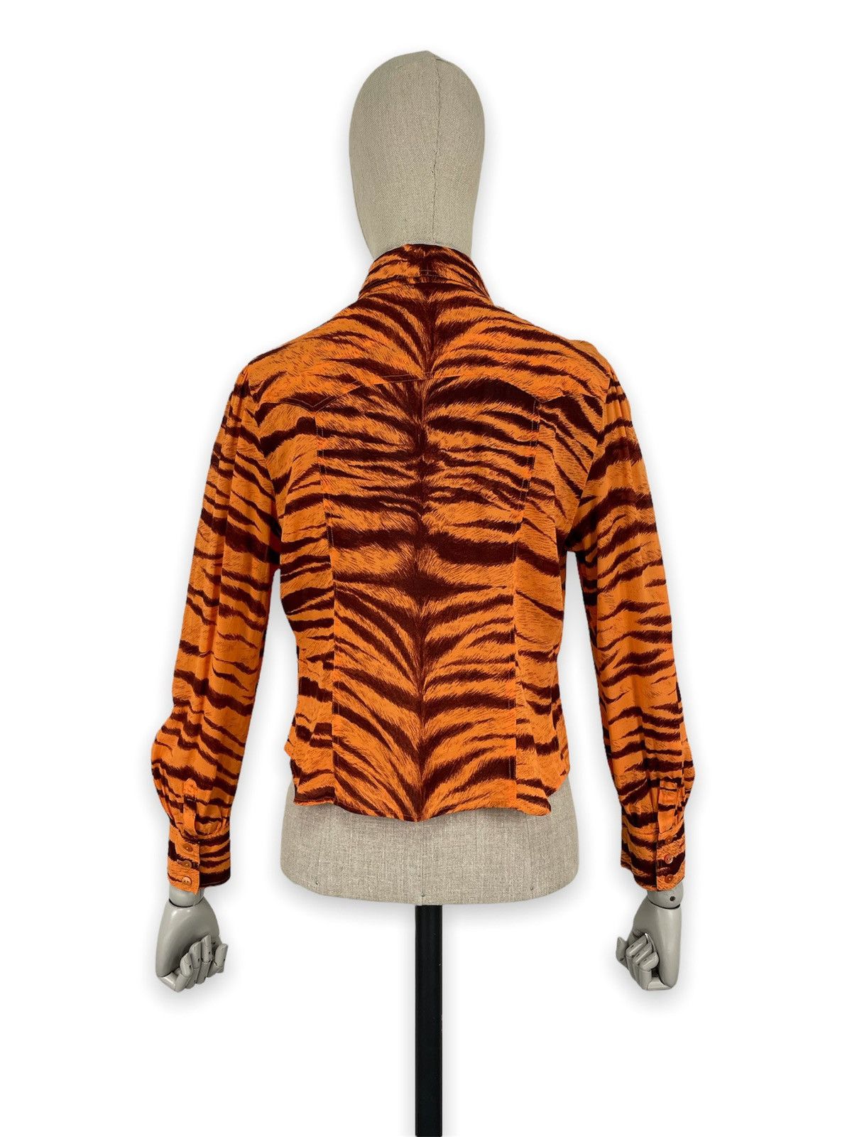 Boutique Moschino × Love Moschino × Moschino VTG 90’s Leopard Print Zebra Animal Long Sleeve Shirt Blouse Top Size XL / US 12-14 / IT 48-50 - 3 Thumbnail