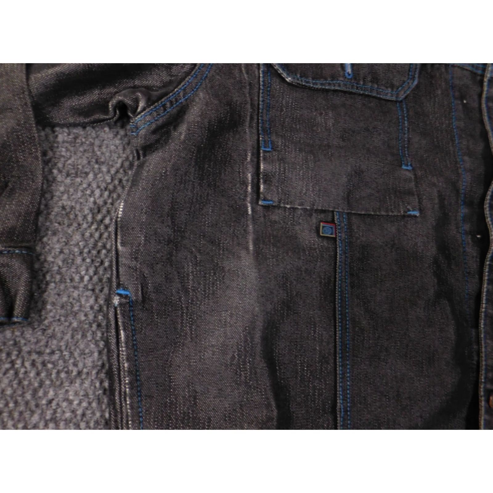 Express BROOKLYN XPRESS Jacket Mens 2XL Bomber Denim Black Vintage Army Casual Pockets Classic Cotton Lining Mid-Length Representation: Atom Size US XXL / EU 58 / 5 - 4 Thumbnail