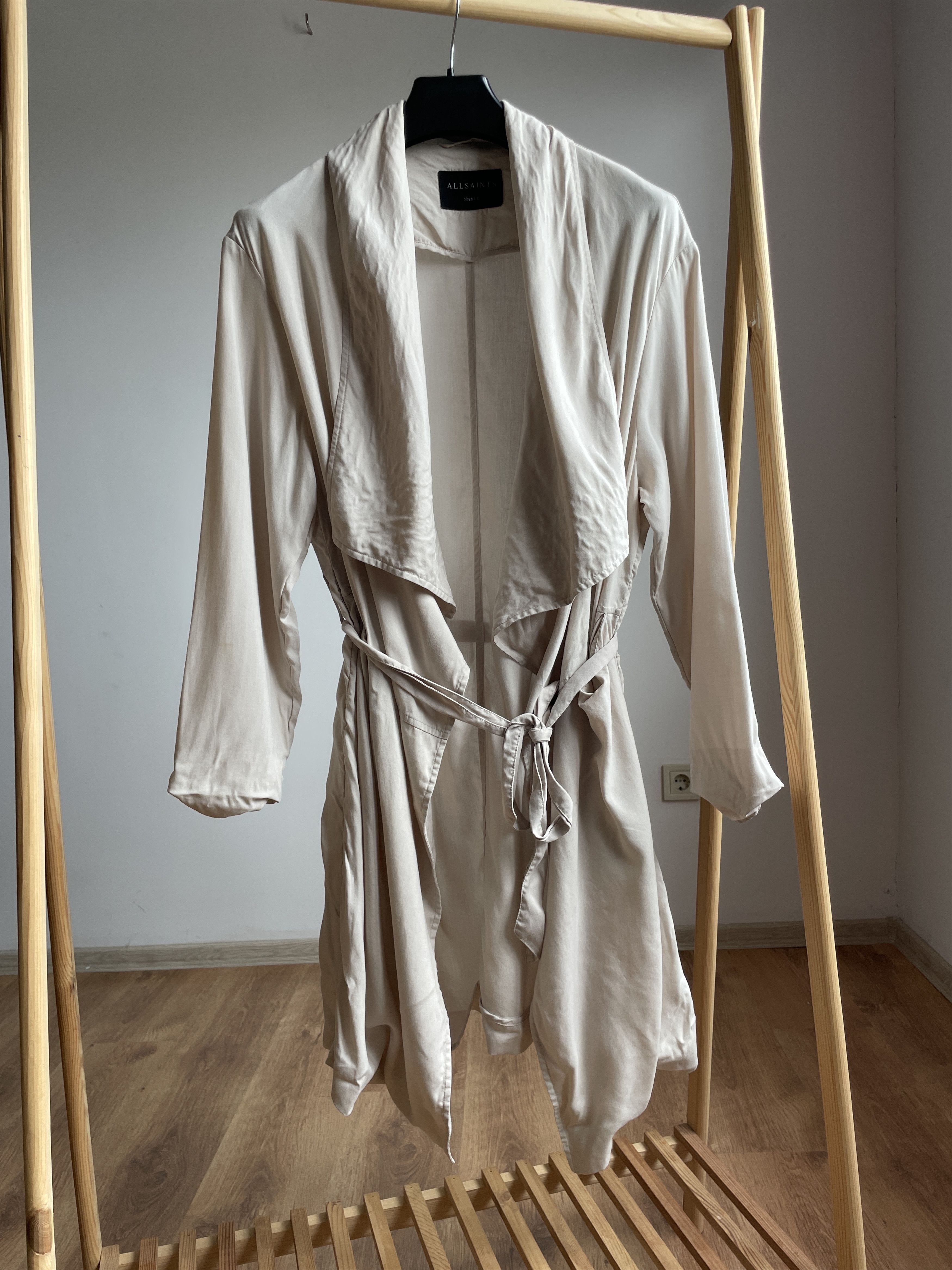 Allsaints Allsaints Womens Elsa Lyocell Open Front Belt Coat Size S / US 4 / IT 40 - 1 Thumbnail