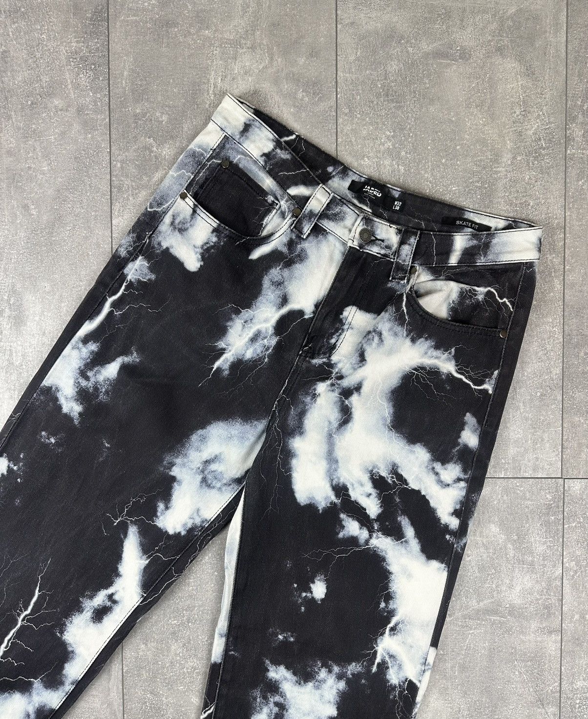 Jaded London Jaded London Lighting Cloud Print Scate Denim Jeans Pants Size US 32 / EU 48 - 6 Thumbnail