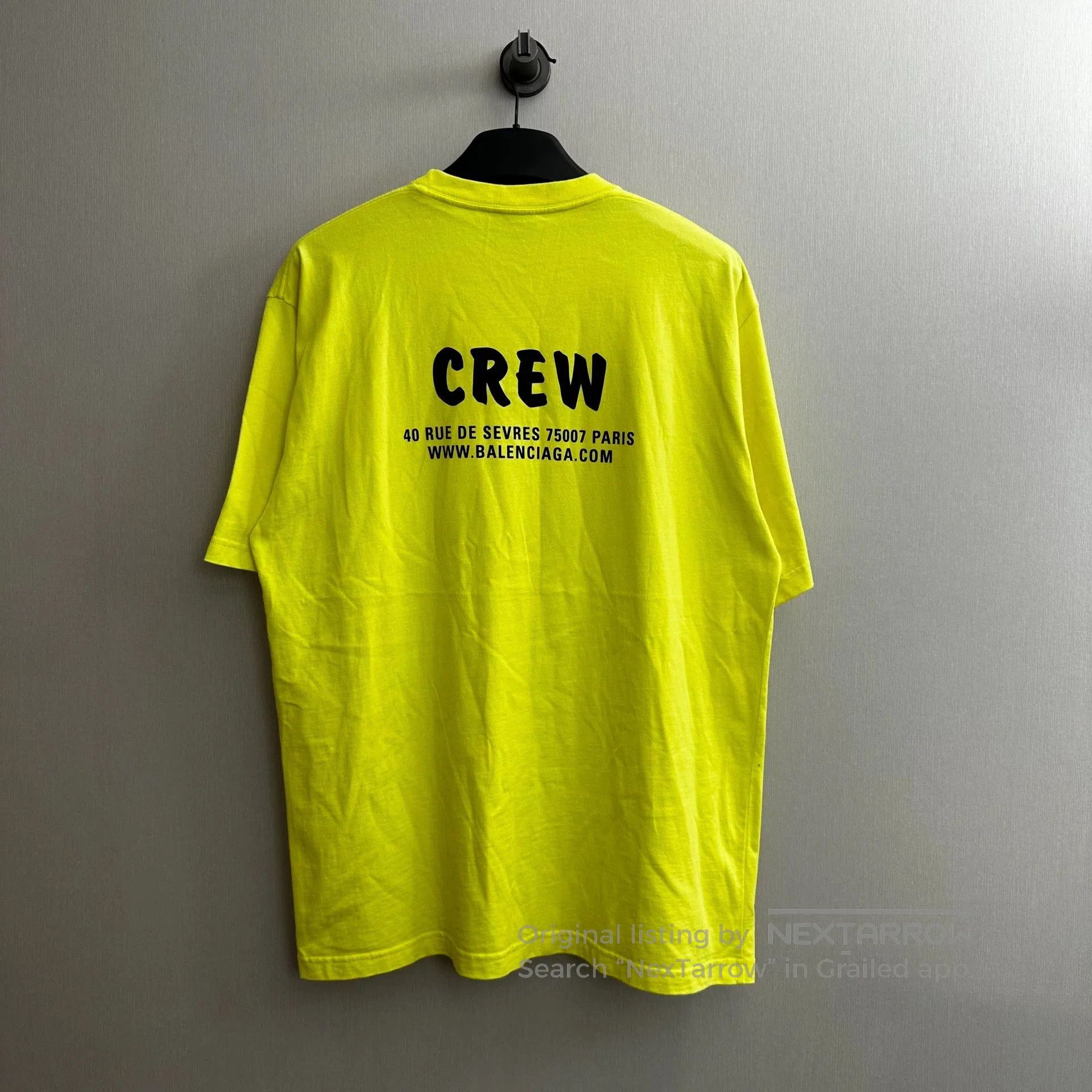 Balenciaga balenciaga fluorescent yellow crew t. Size US S / EU 44-46 / 1 - 2 Thumbnail