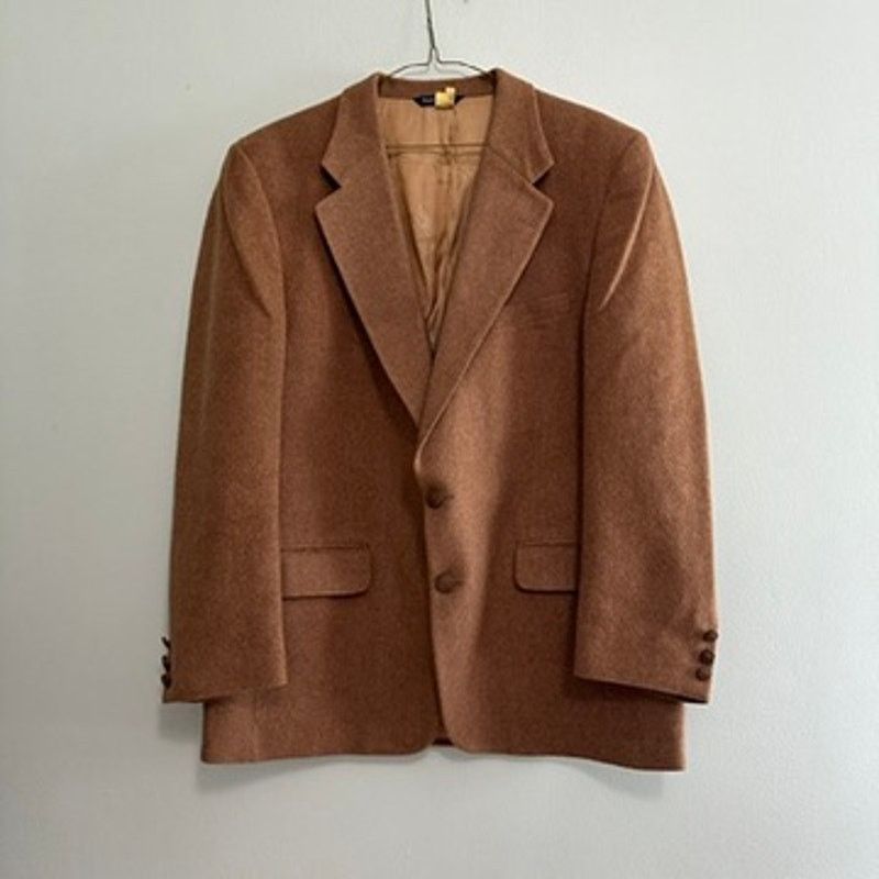 Burberry Vintage Burberry tan camel hair two button blazer size 44R Size 44R - 2 Thumbnail