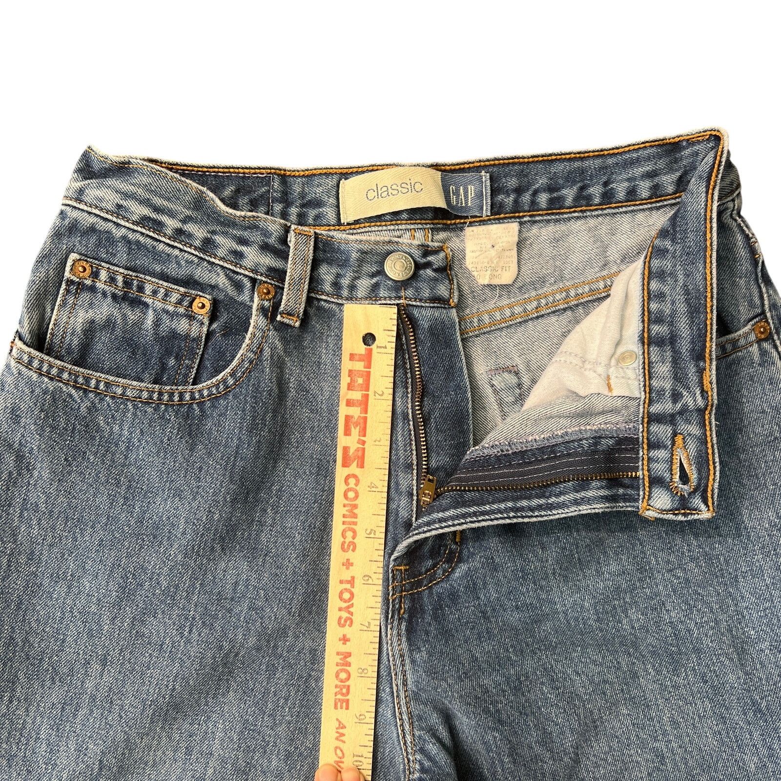 Gap GAP Vintage Classic Fit High Rise Straight Jeans 10L Blue Size 32" / US 10 / IT 46 - 6 Thumbnail