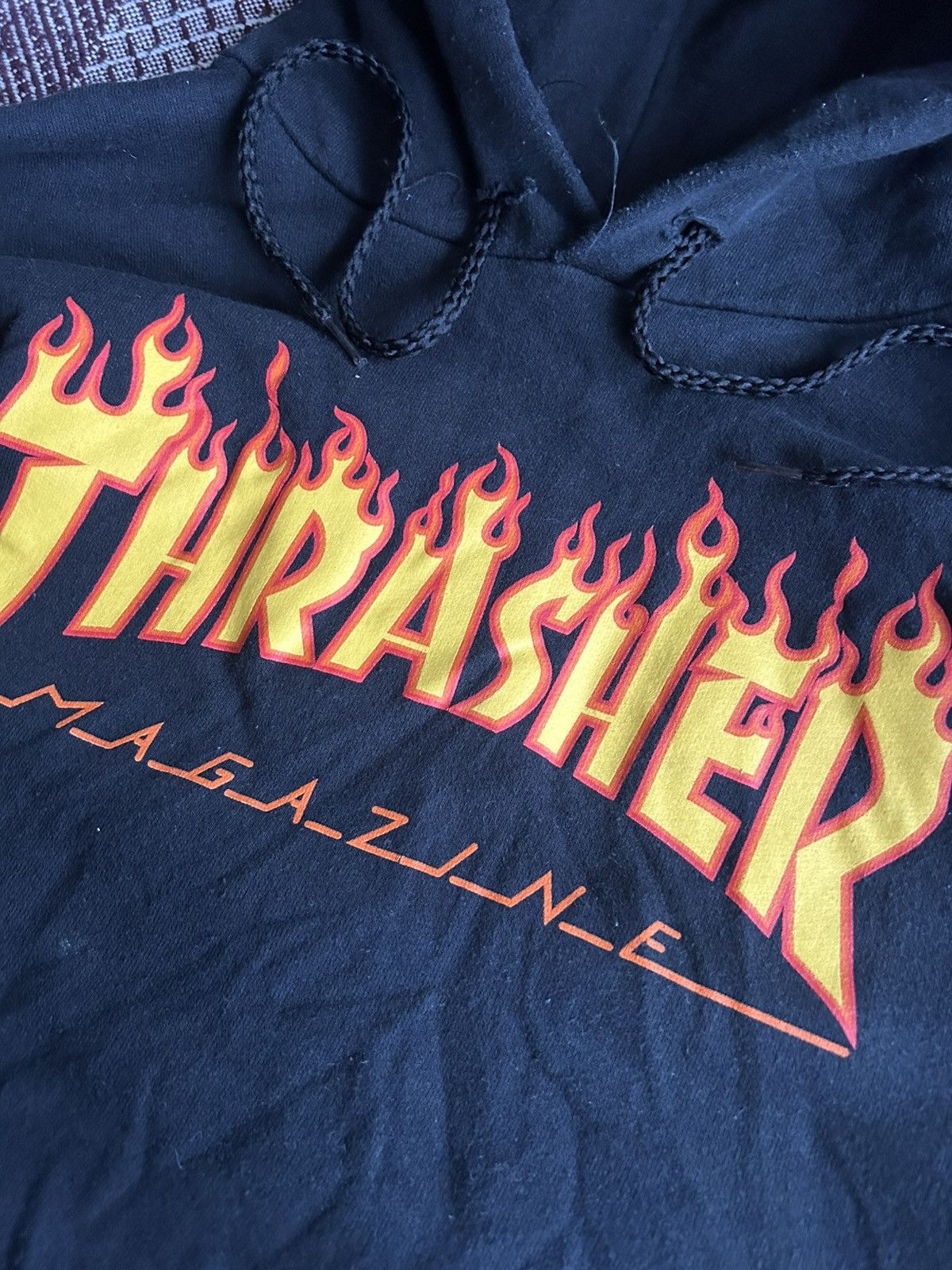 Thrasher Vintage Thrasher Flame Print Thrashed Baggy Hoodie Size S Size US S / EU 44-46 / 1 - 4 Thumbnail